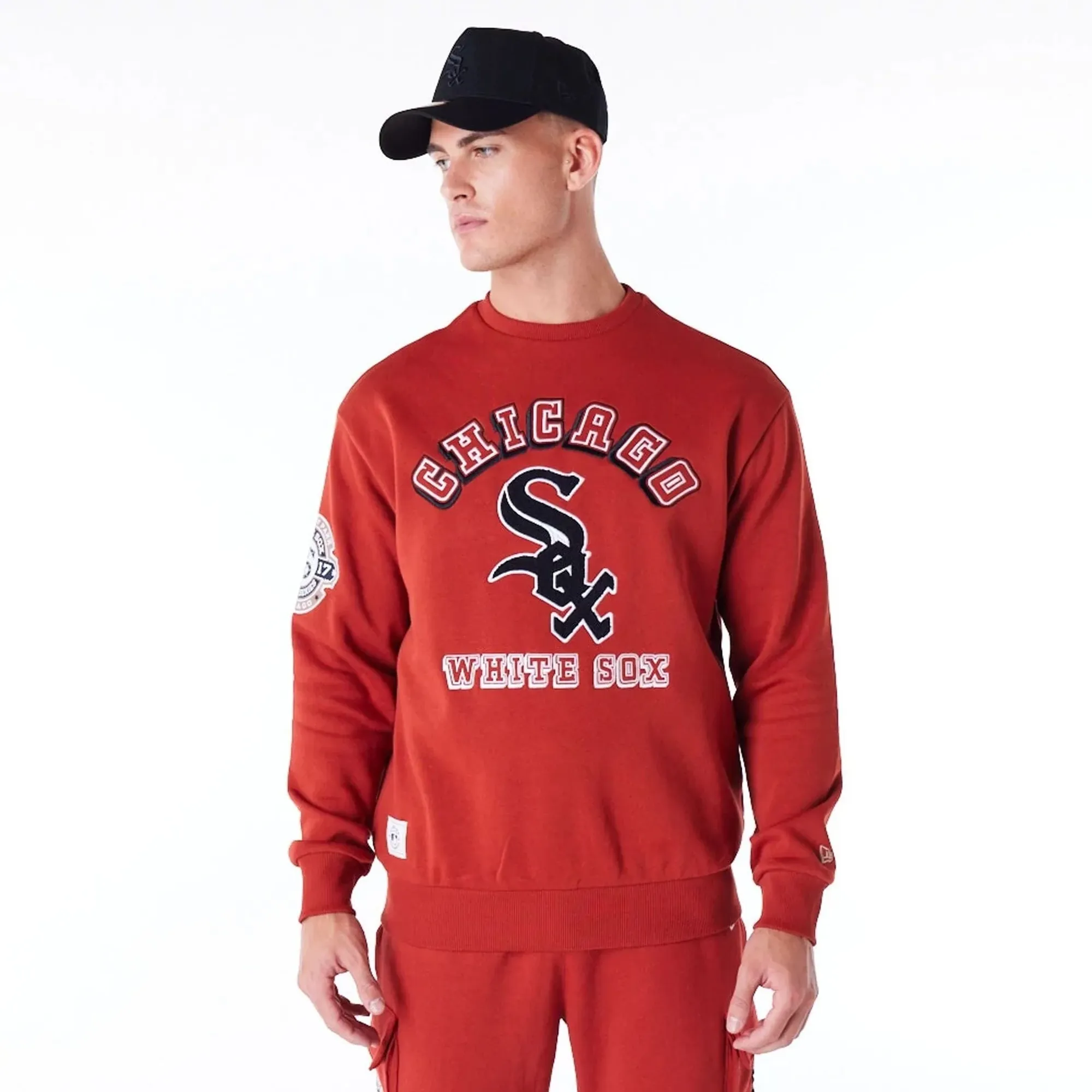 Chicago White Sox World Series Red Oversized Crew Neck Sweatshirt New Era Cap adult unisex