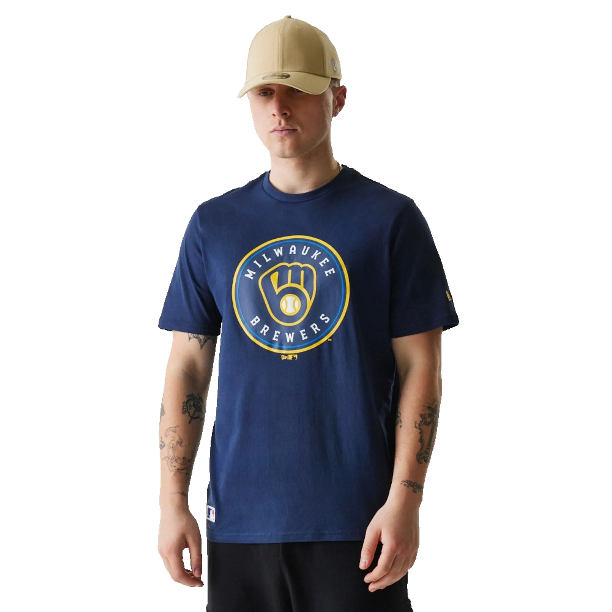 Milwaukee Brewers MLB Regular Dark Blue T-Shirt New Era Cap adult unisex