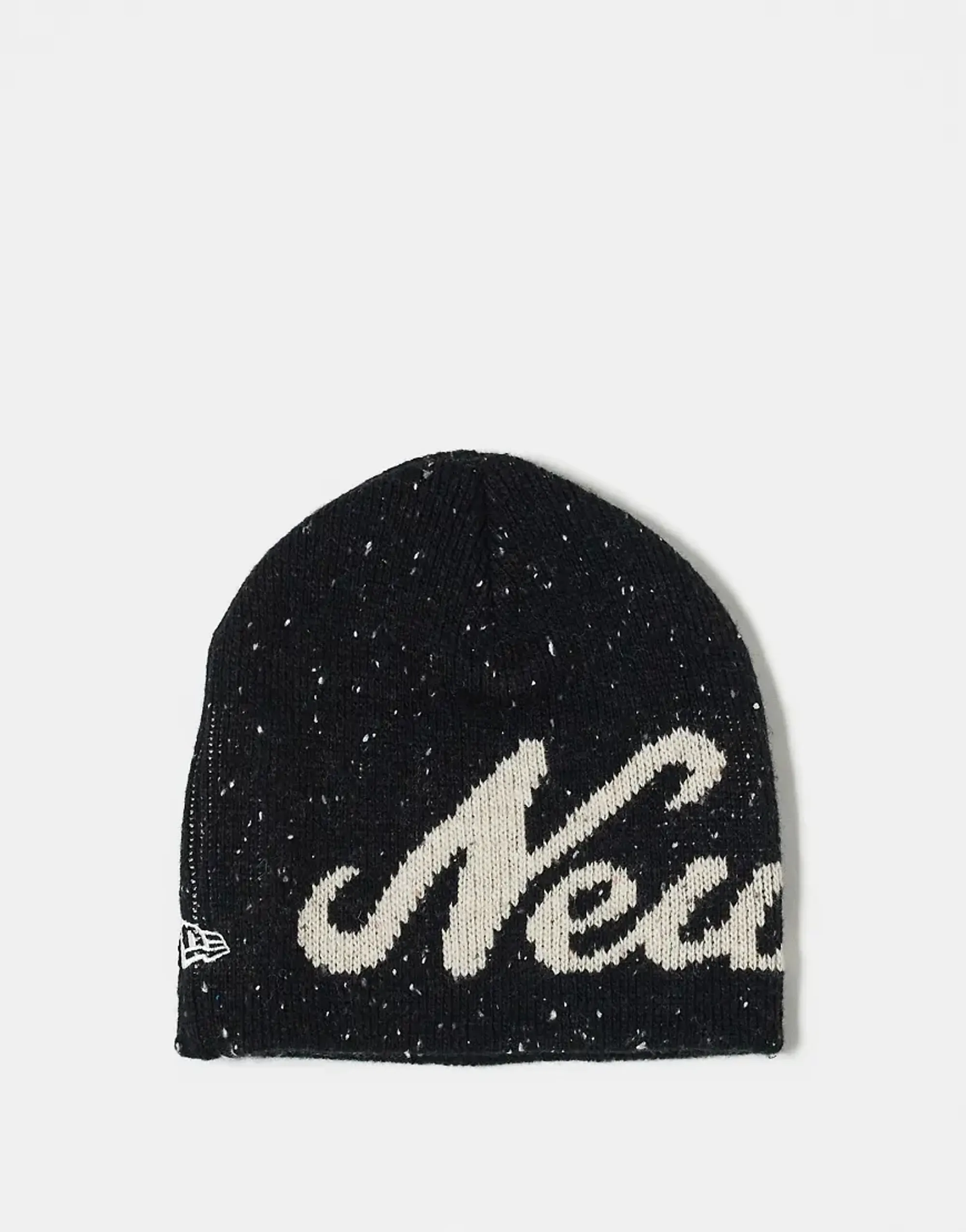 New Era Cap New Era Jacquard Knit Logo Beanie In Black