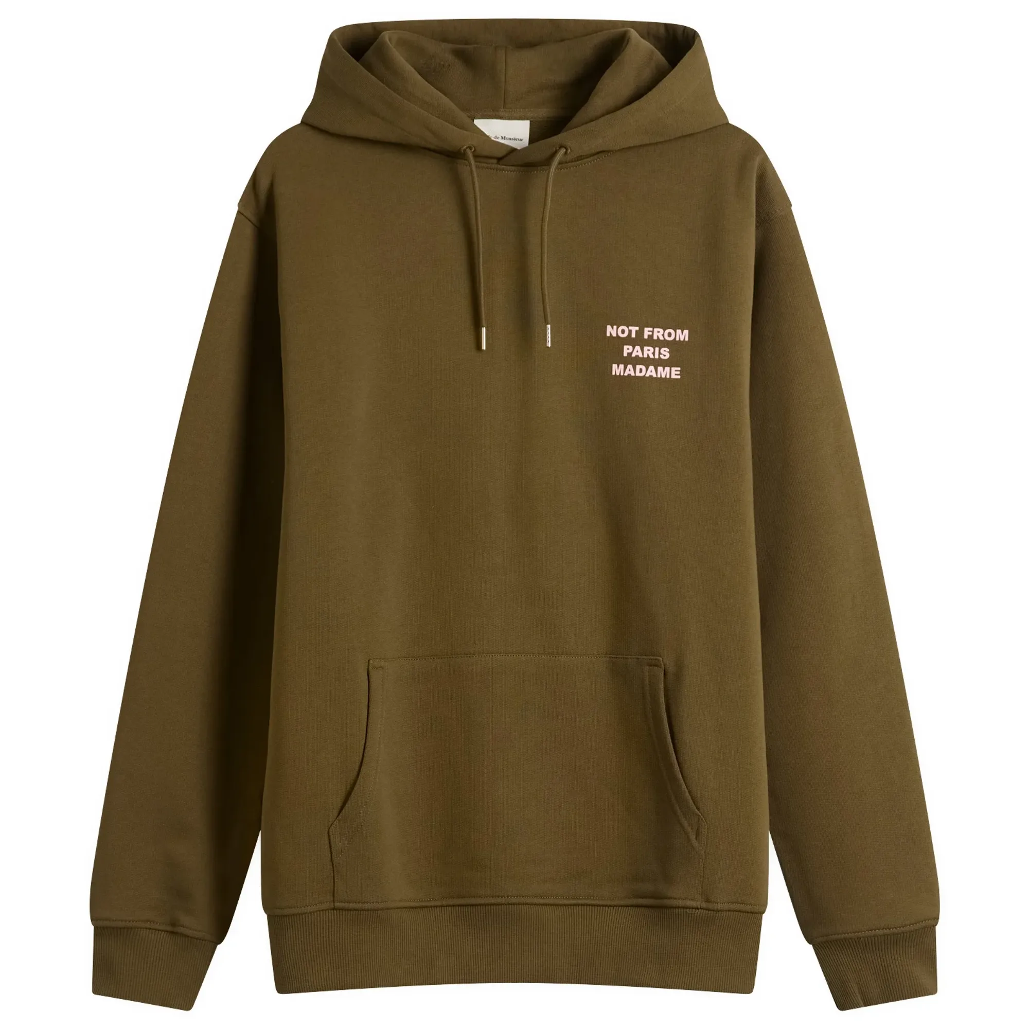 Drole De Monsieur Slogan Hoodie Kaki