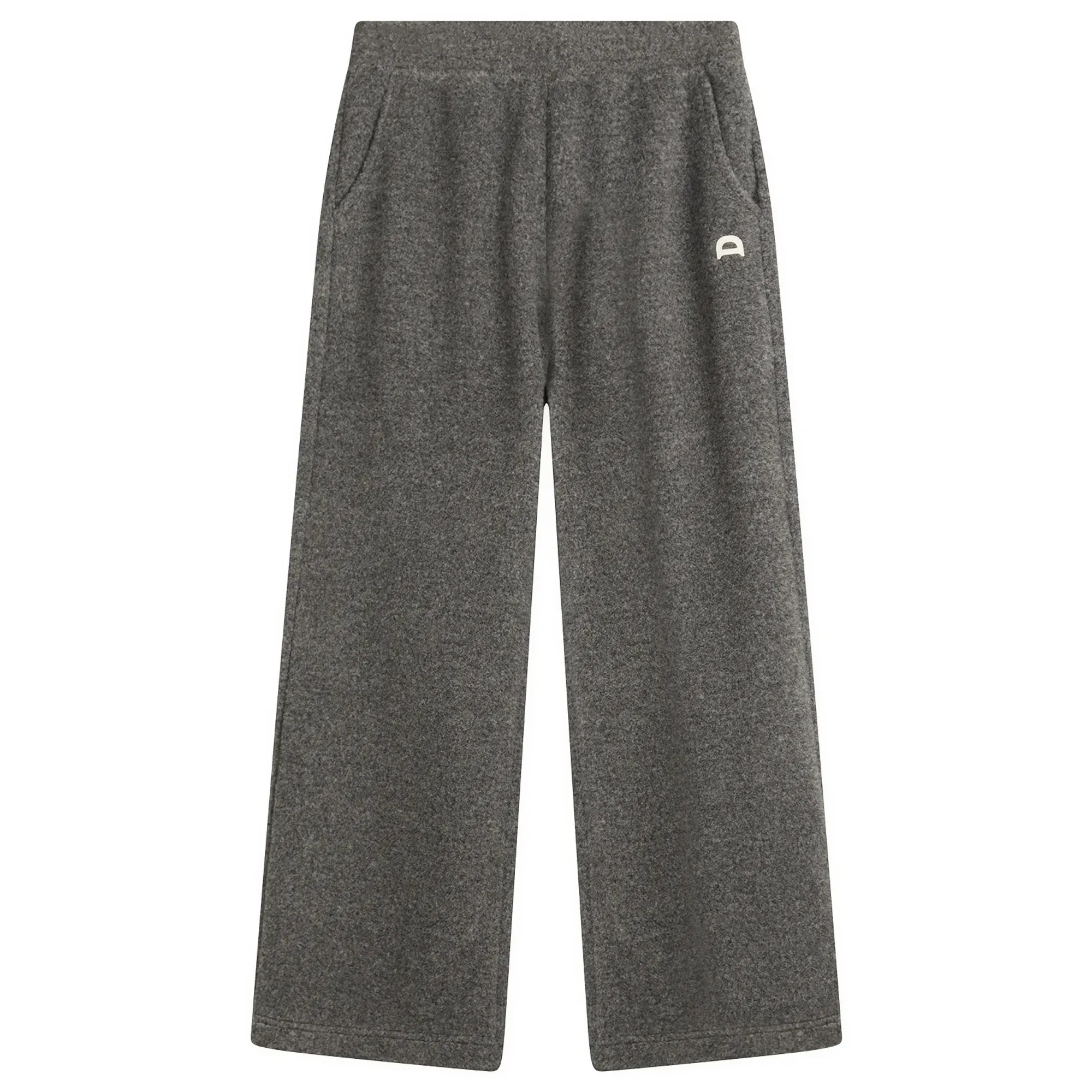DUNST Women's Boucle Wide Leg Sweatpants Melange Grey