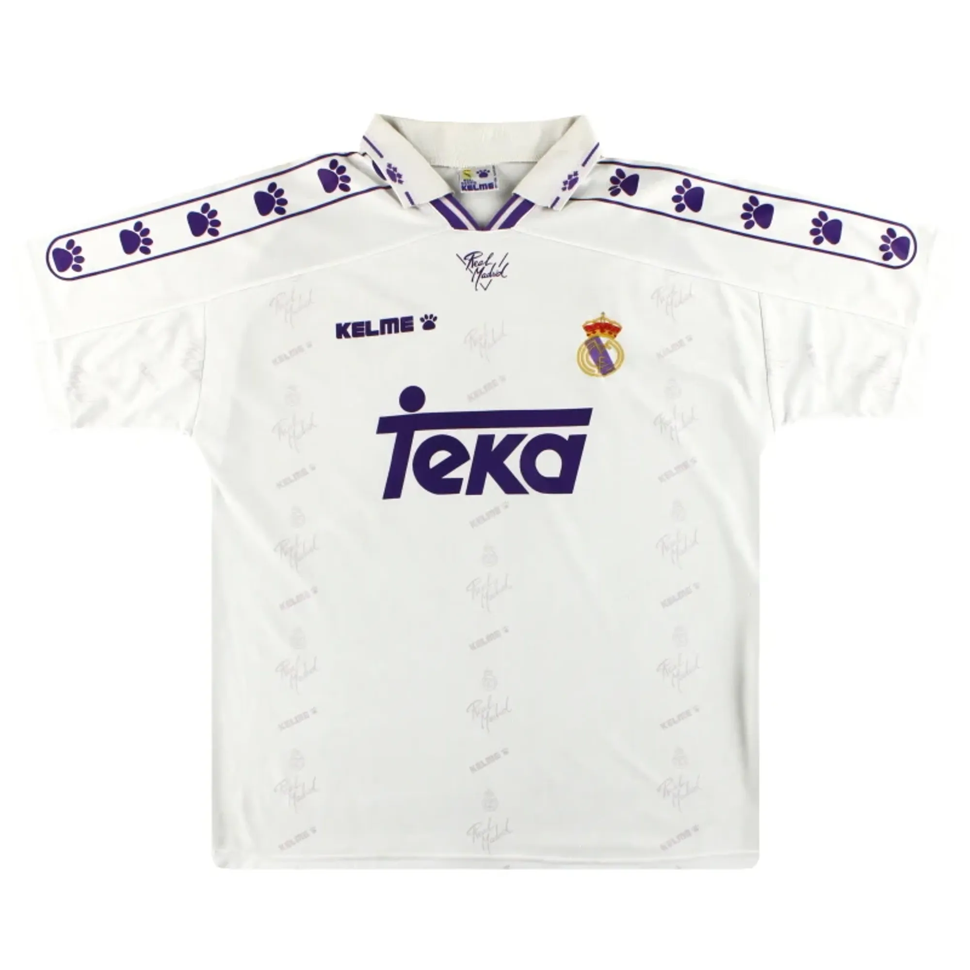 1994-96 Real Madrid Kelme Home Shirt L - Real Madrid / Excellent 