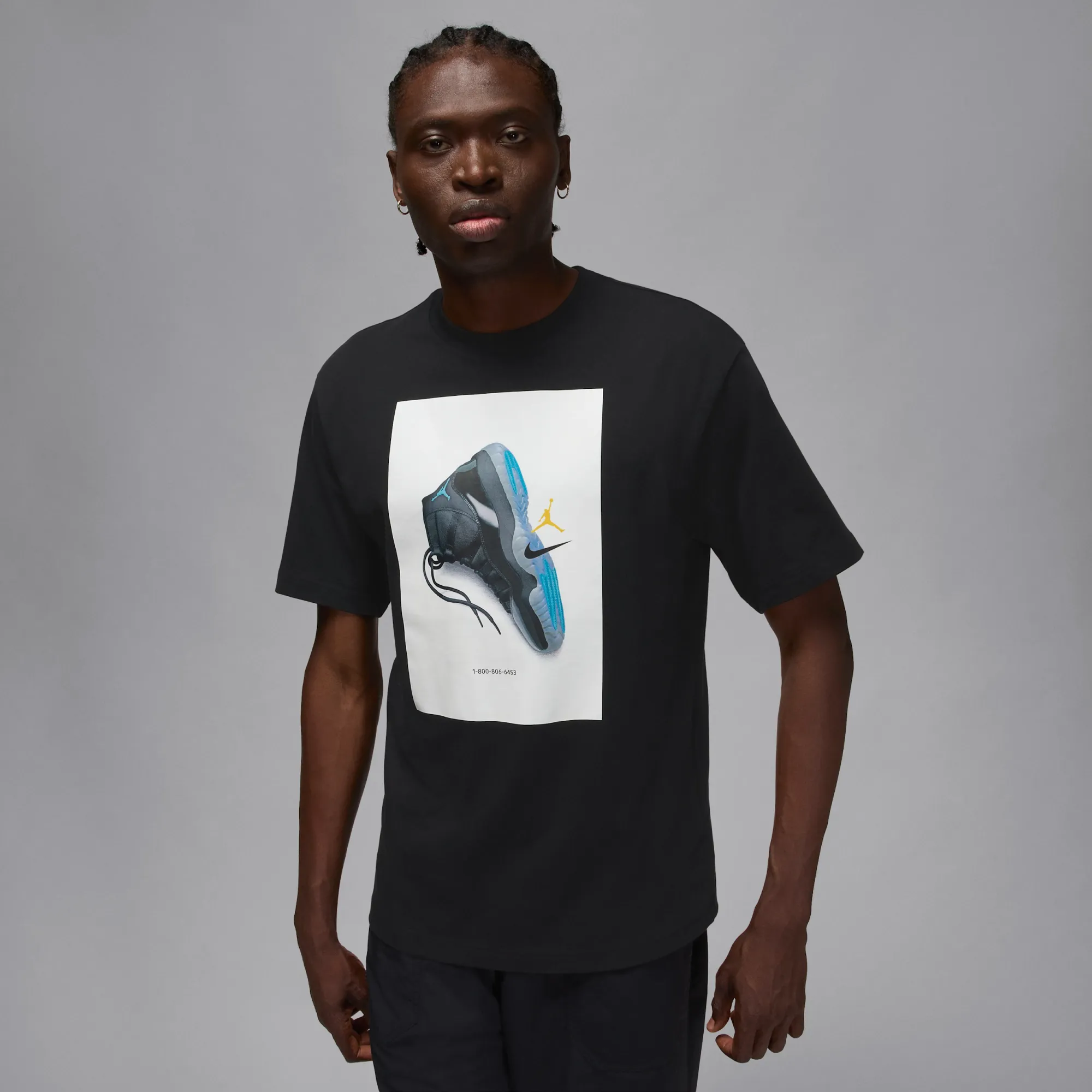 Nike Jordan Brooklyn Men's T-Shirt - Black - Cotton