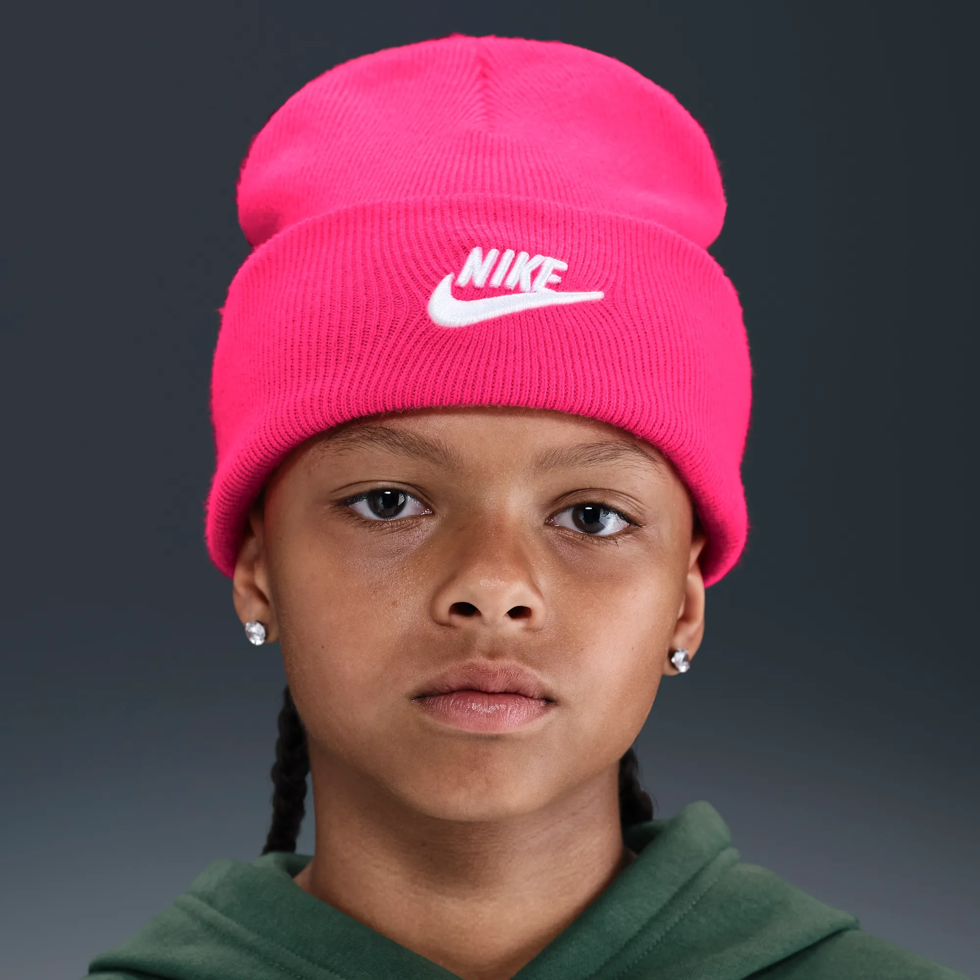 Nike Peak Older Kids' Beanie - Pink - Polyester/Nylon