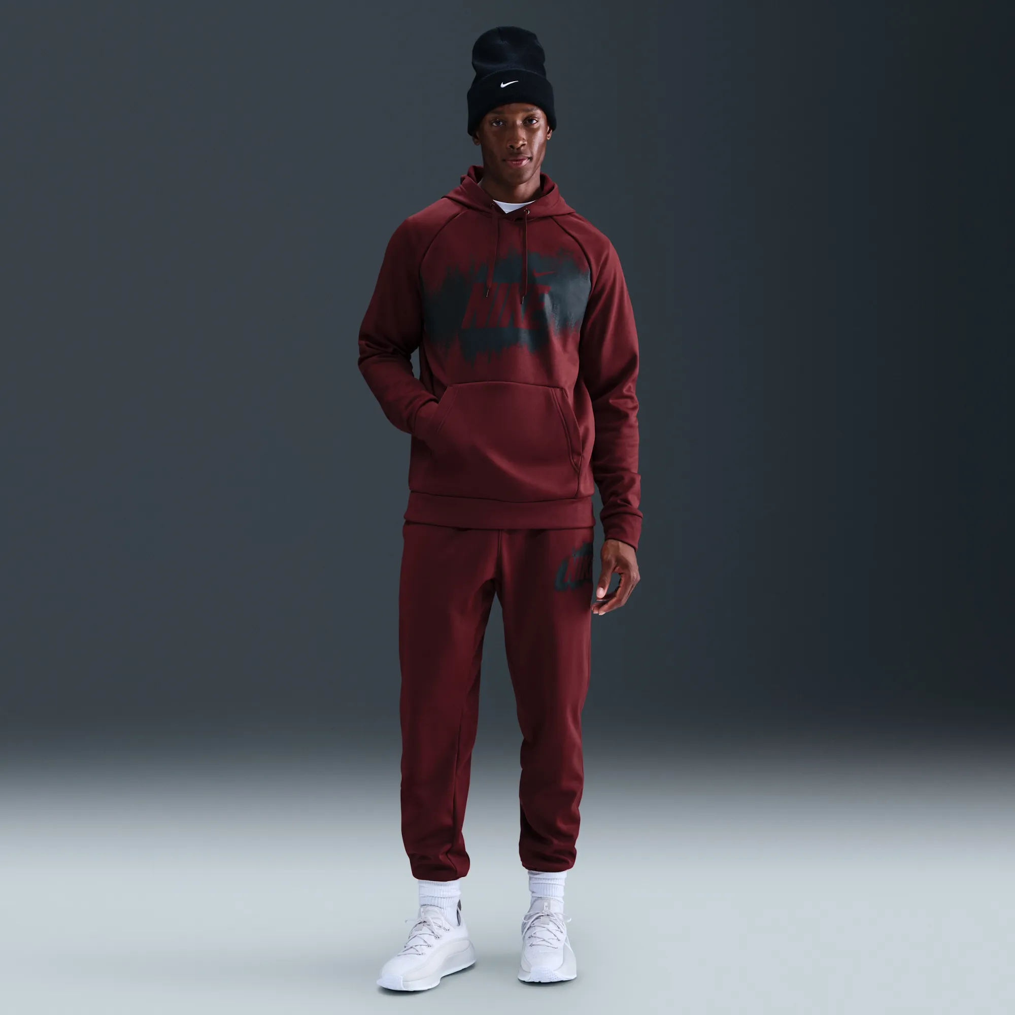 Nike Men's Therma-FIT Fleece Joggers - Red - Polyester