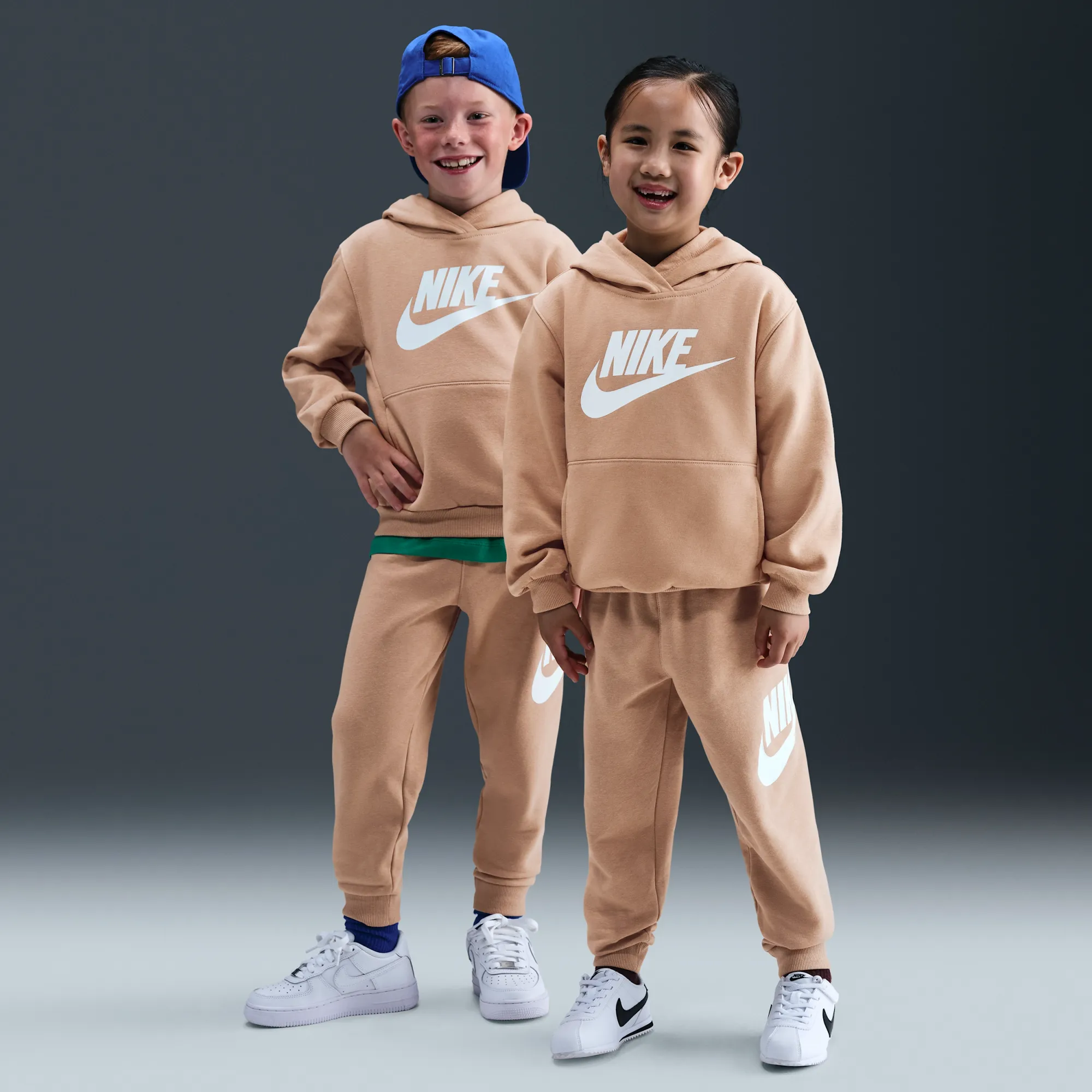 Nike Club Fleece Set Younger Kids' 2-Piece Set - Brown - Cotton