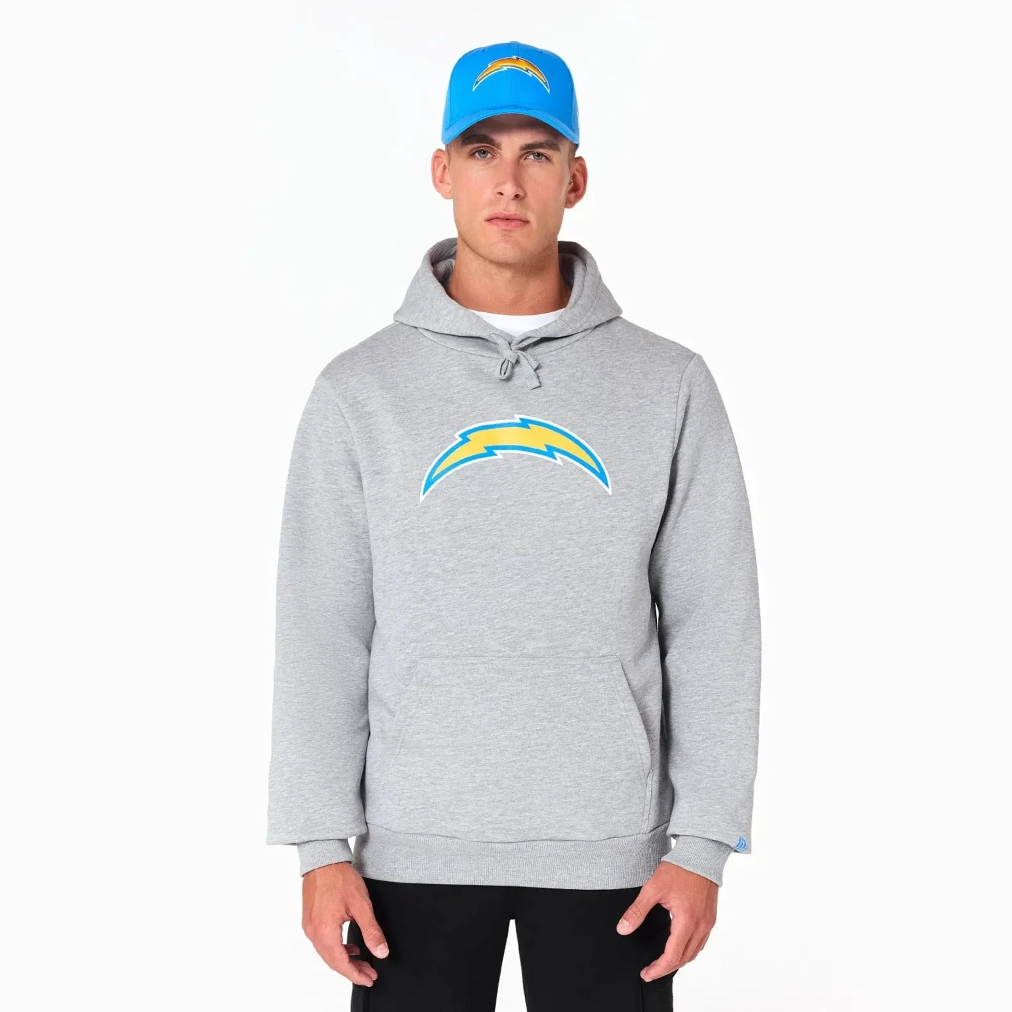 LA Chargers NFL Grey Pullover Hoodie New Era Cap adult unisex