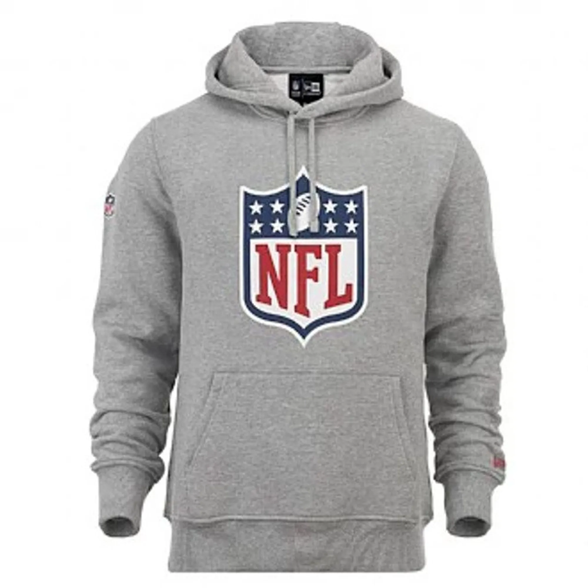 NFL Shield Logo NFL Grey Pullover Hoodie UK NewEraCap adult unisex