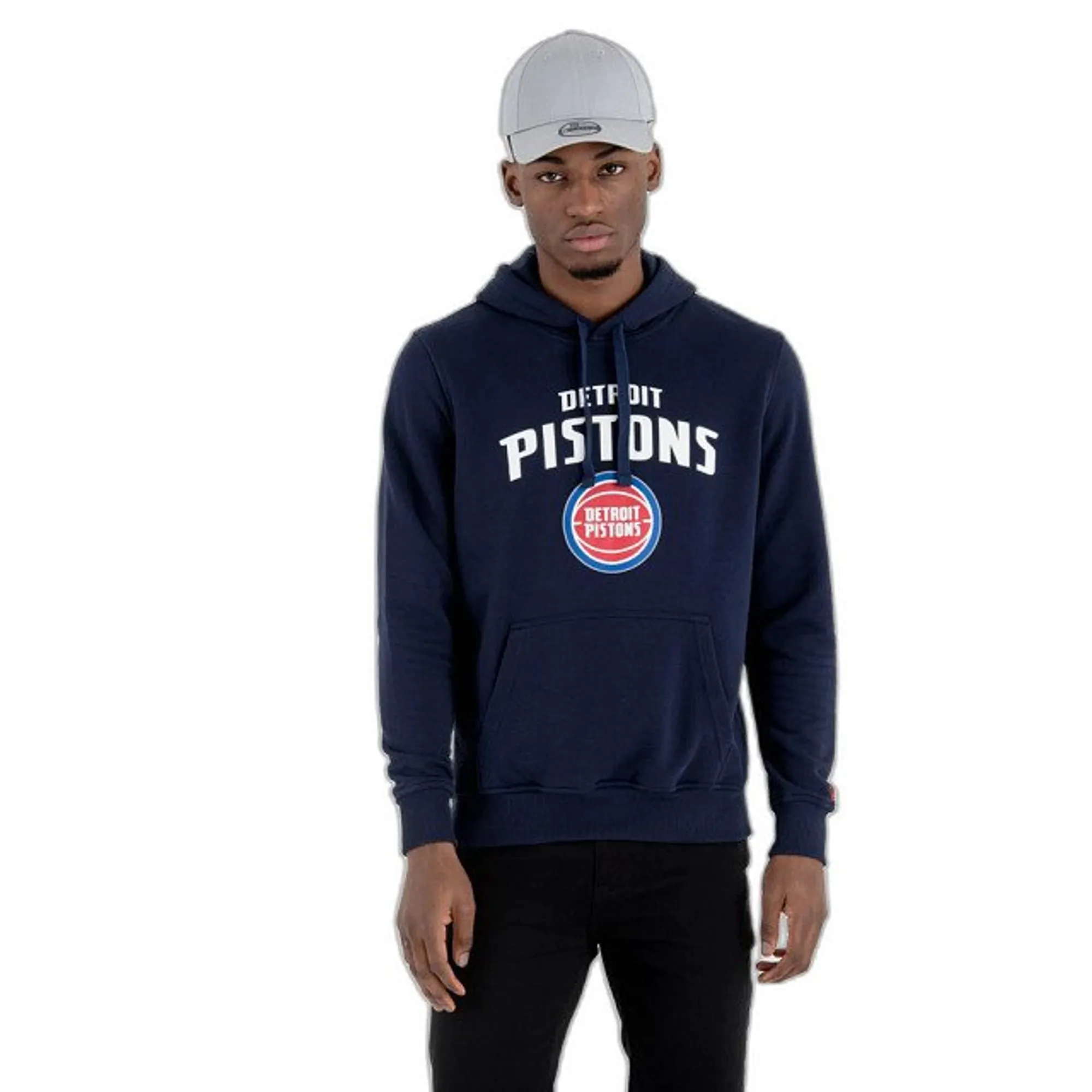 Detroit Pistons NBA Navy Pullover Hoodie New Era Cap adult unisex