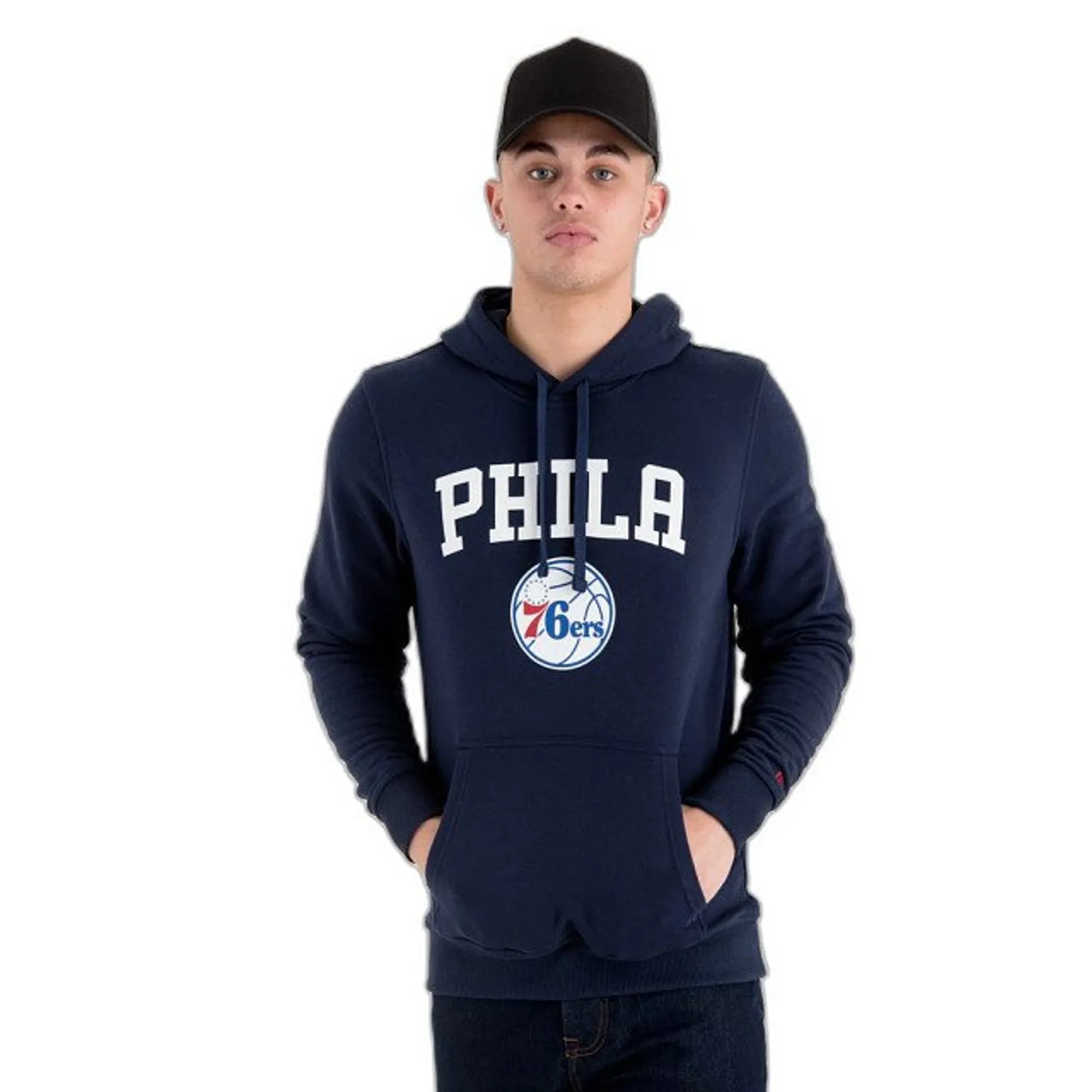 Philadelphia 76ers NBA Navy Pullover Hoodie New Era Cap adult unisex