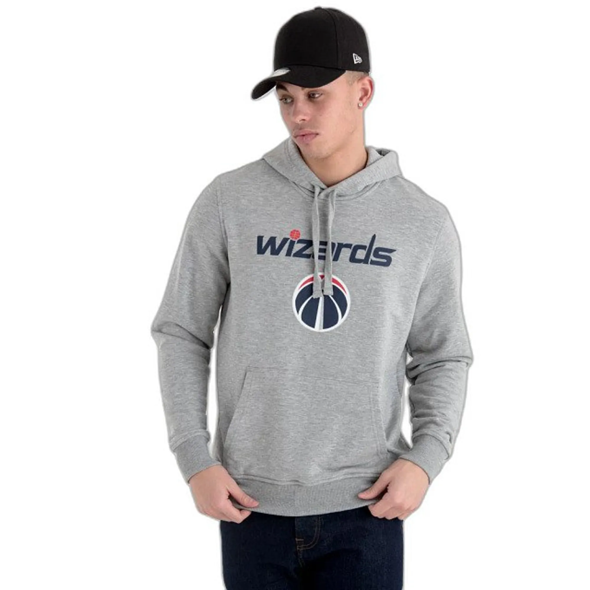 Washington Wizards NBA Grey Pullover Hoodie New Era Cap adult unisex