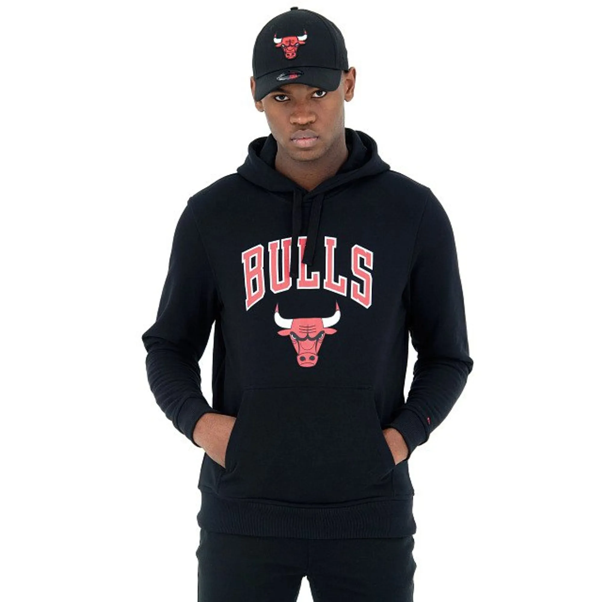 Chicago Bulls NBA Regular Black Pullover Hoodie New Era Cap adult unisex
