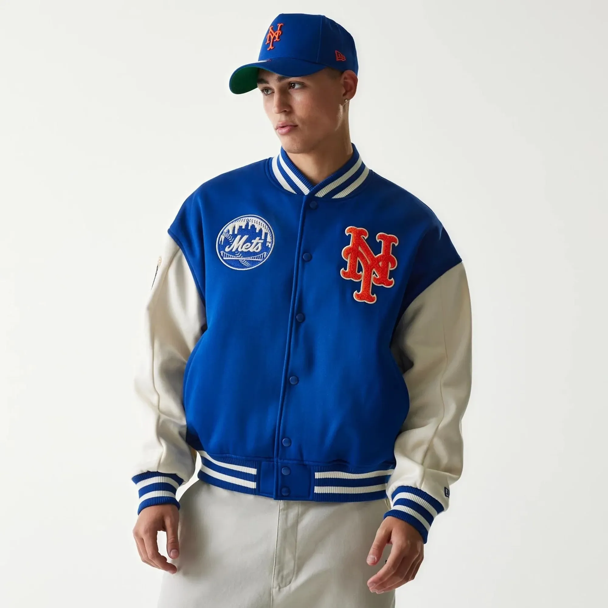 New York Mets MLB Jersey Blue Bomber Jacket New Era Cap adult unisex