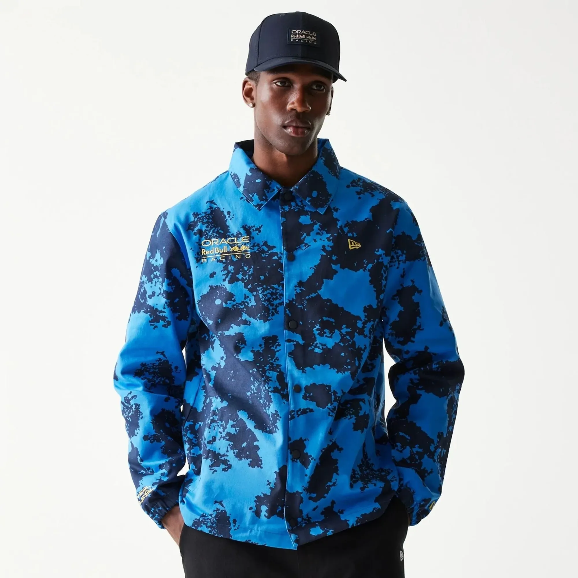Red Bull Racing Blue Oversized Coach Jacket New Era Cap adult unisex