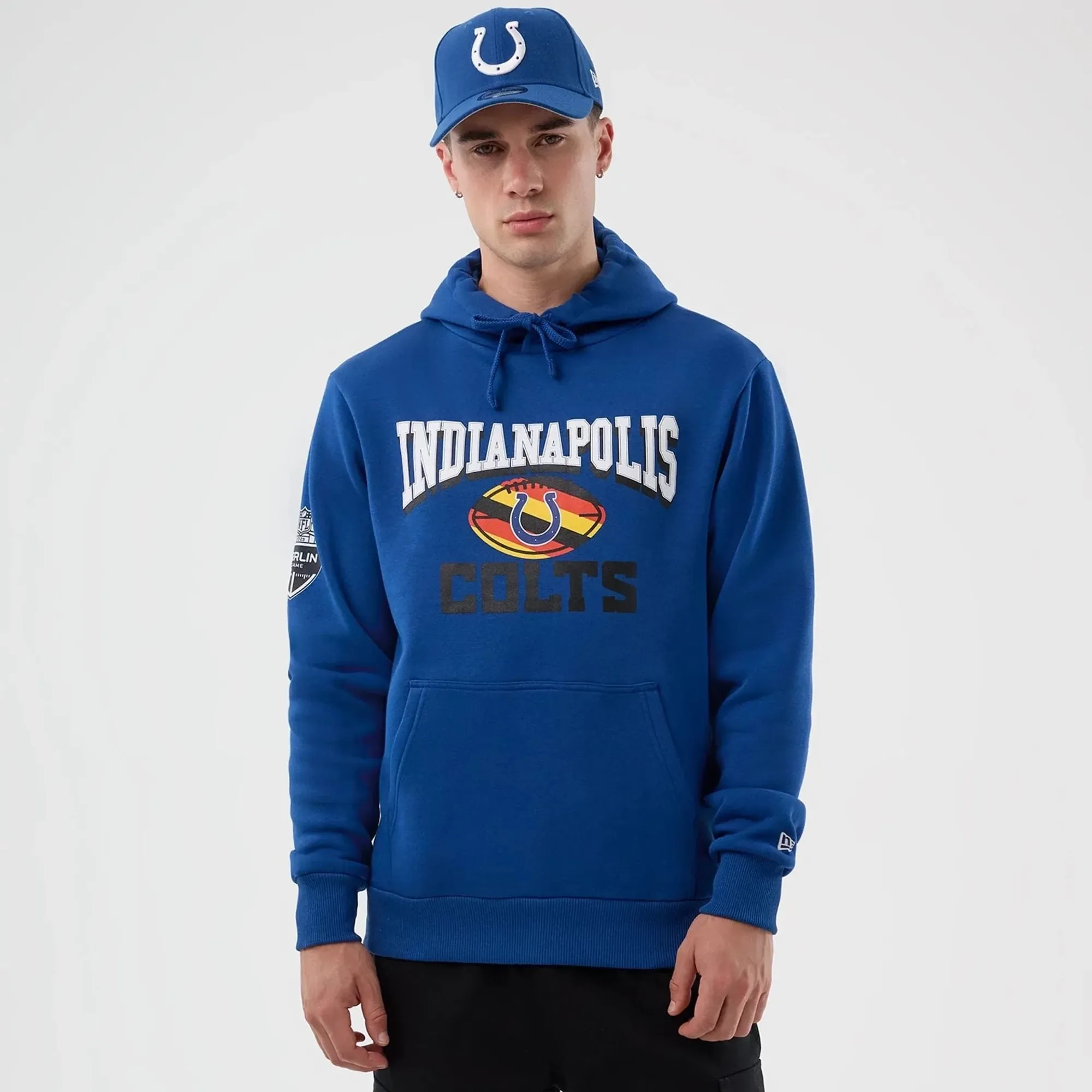 Indianapolis Colts NFL International Series Games Blue Pullover Hoodie New Era Cap adult unisex
