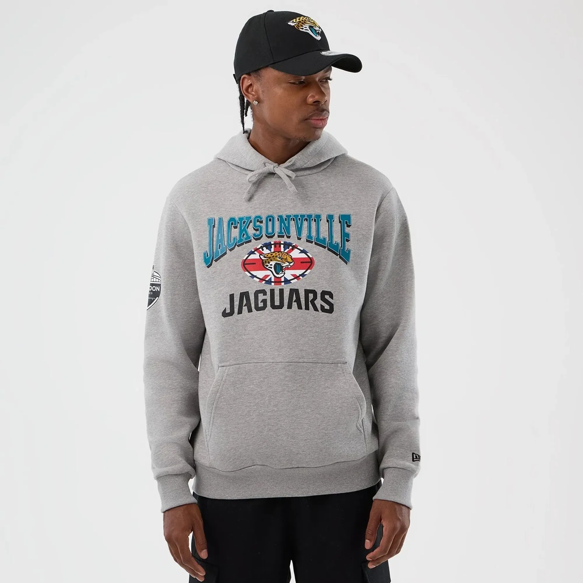 Jacksonville Jaguars NFL International Series Games Grey Pullover Hoodie New Era Cap adult unisex