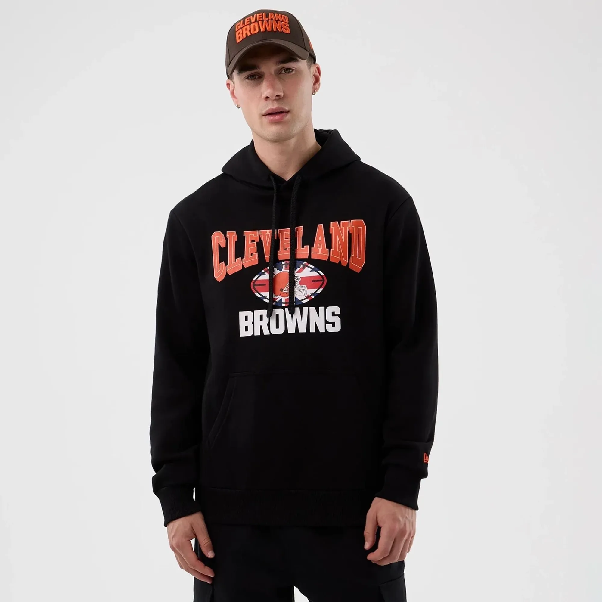 Cleveland Browns NFL International Series Games Black Pullover Hoodie New Era Cap adult unisex