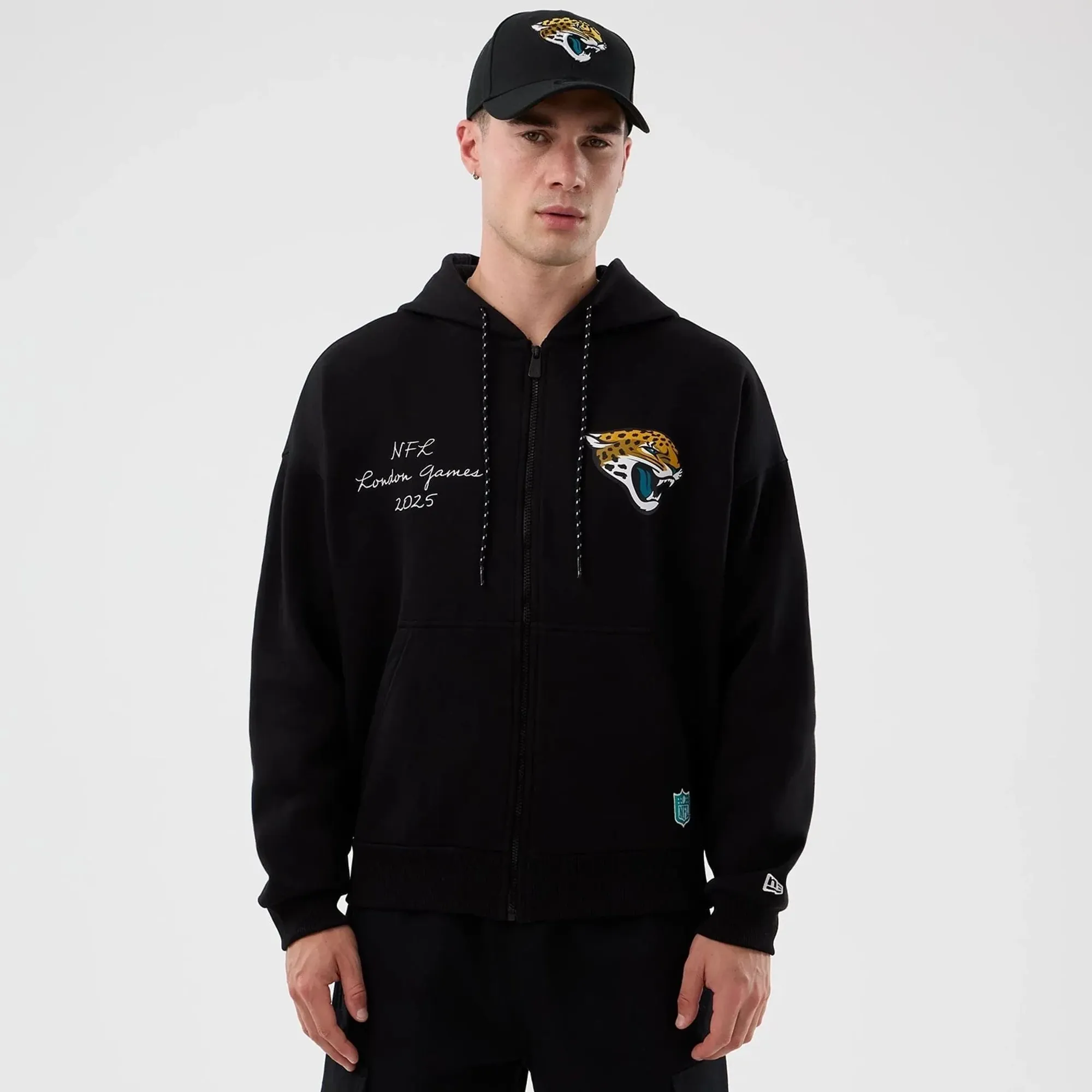 Jacksonville Jaguars NFL International Series Games Black Full Zip Hoodie New Era Cap adult unisex