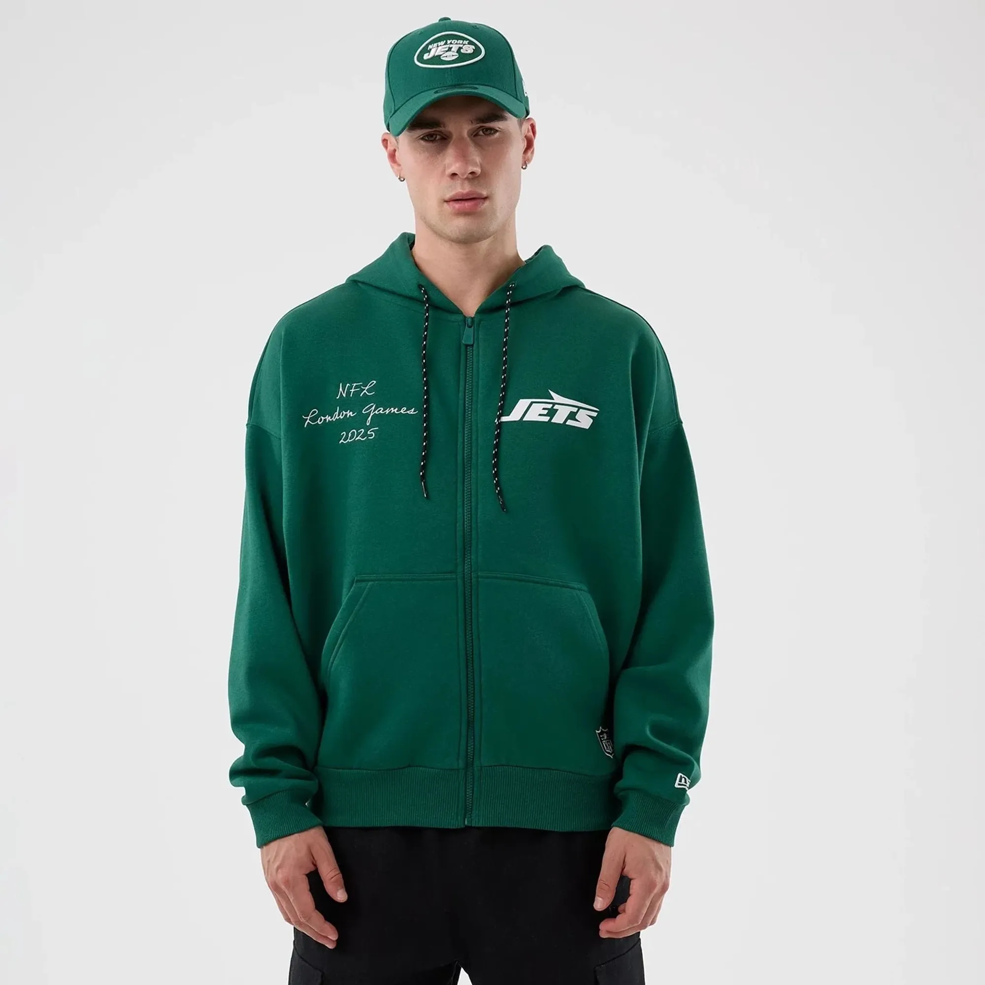 New York Jets NFL International Series Games Green Full Zip Hoodie New Era Cap adult unisex