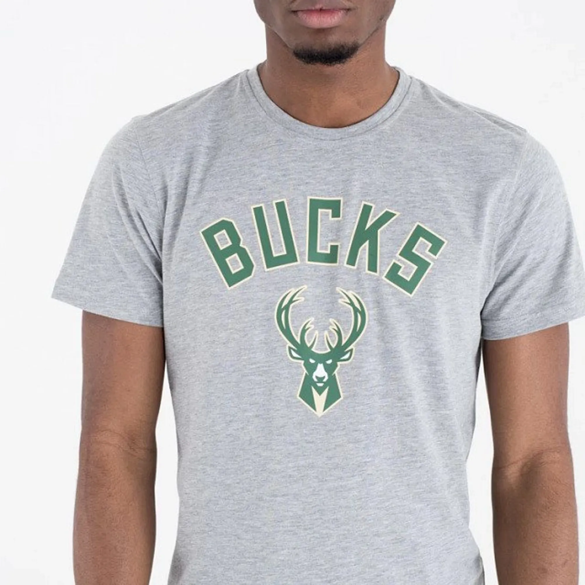Milwaukee Bucks NBA Regular Grey T-Shirt New Era Cap adult unisex