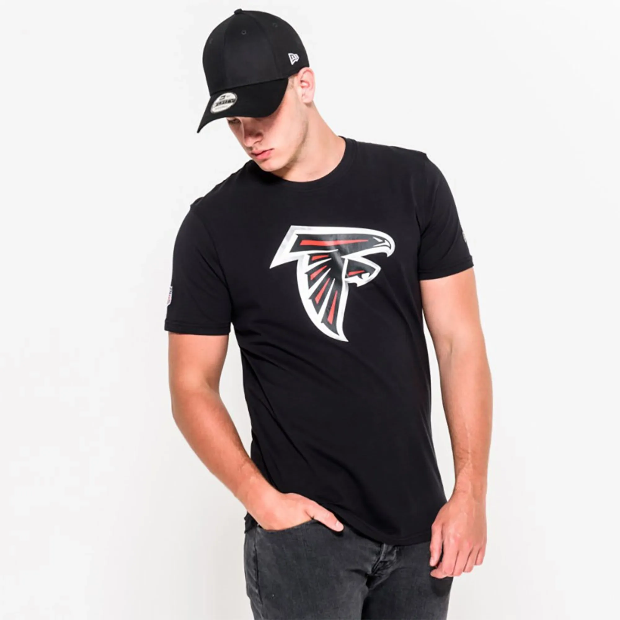Atlanta Falcons NFL Black T-Shirt New Era Cap adult unisex