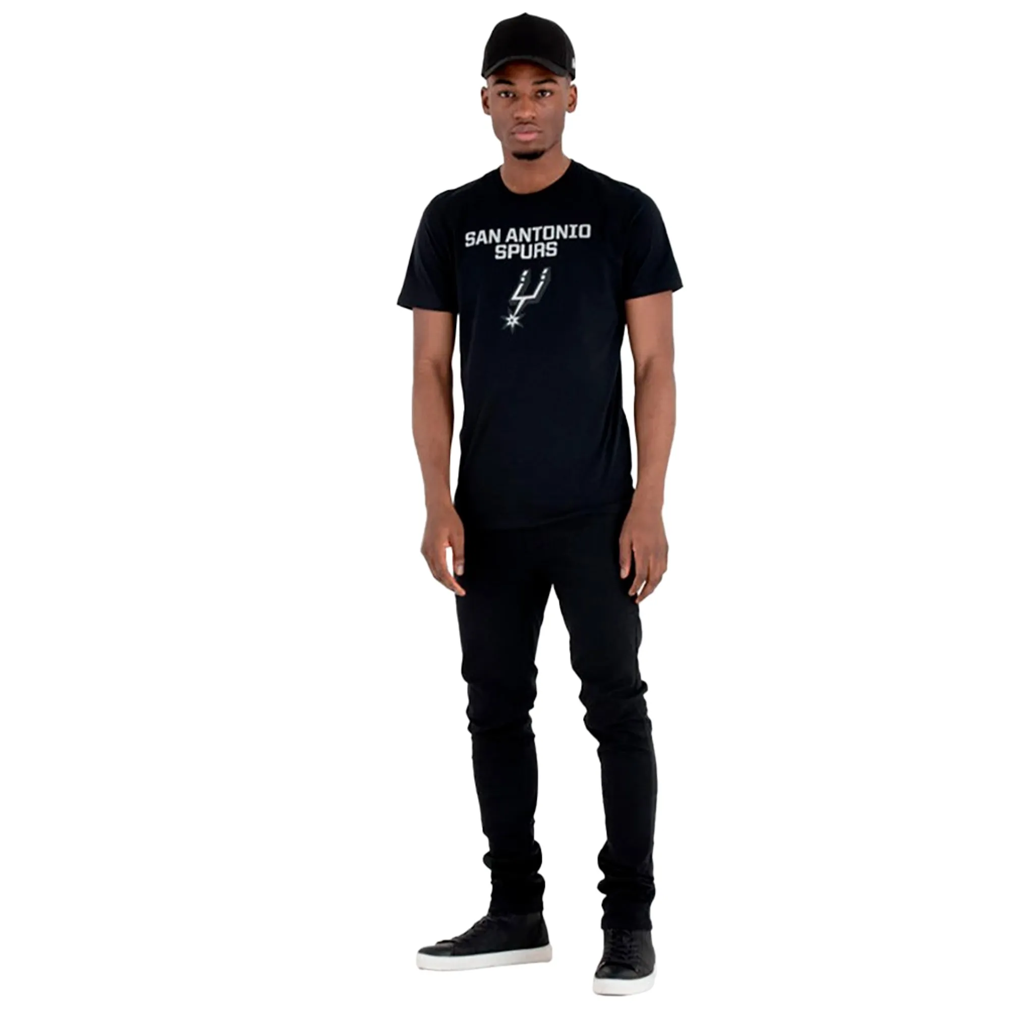 San Antonio Spurs NBA Black T-Shirt New Era Cap adult unisex