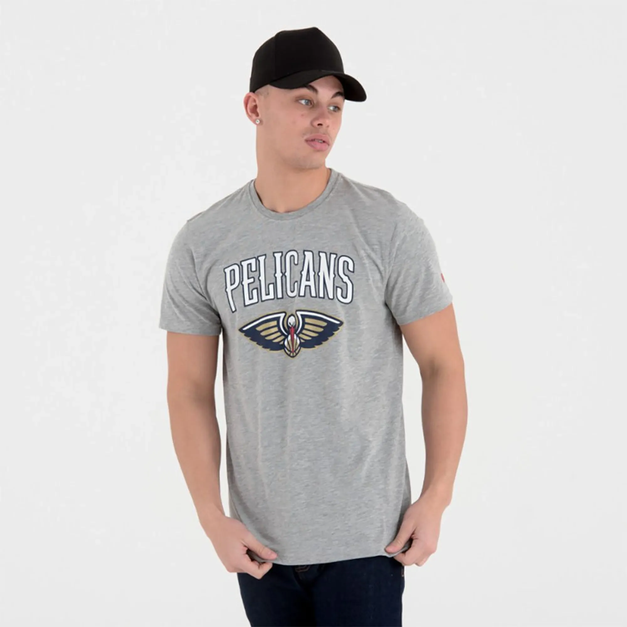 New Orleans Pelicans NBA Grey T-Shirt New Era Cap adult unisex