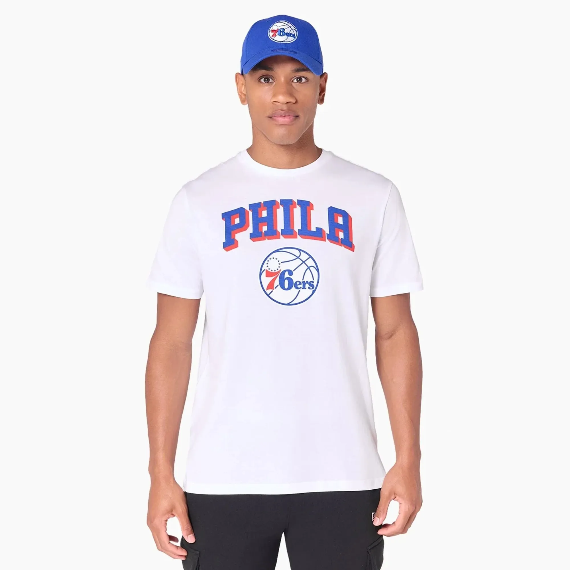 Philadelphia 76ers NBA White T-Shirt New Era Cap adult unisex