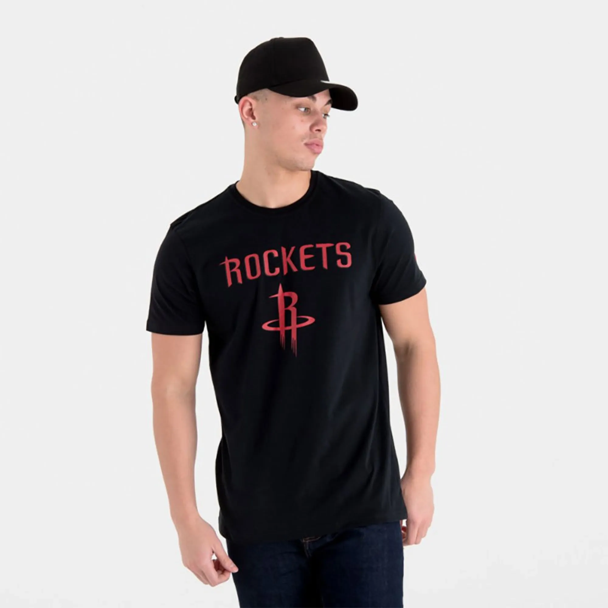 Houston Rockets NBA Black T-Shirt New Era Cap adult unisex