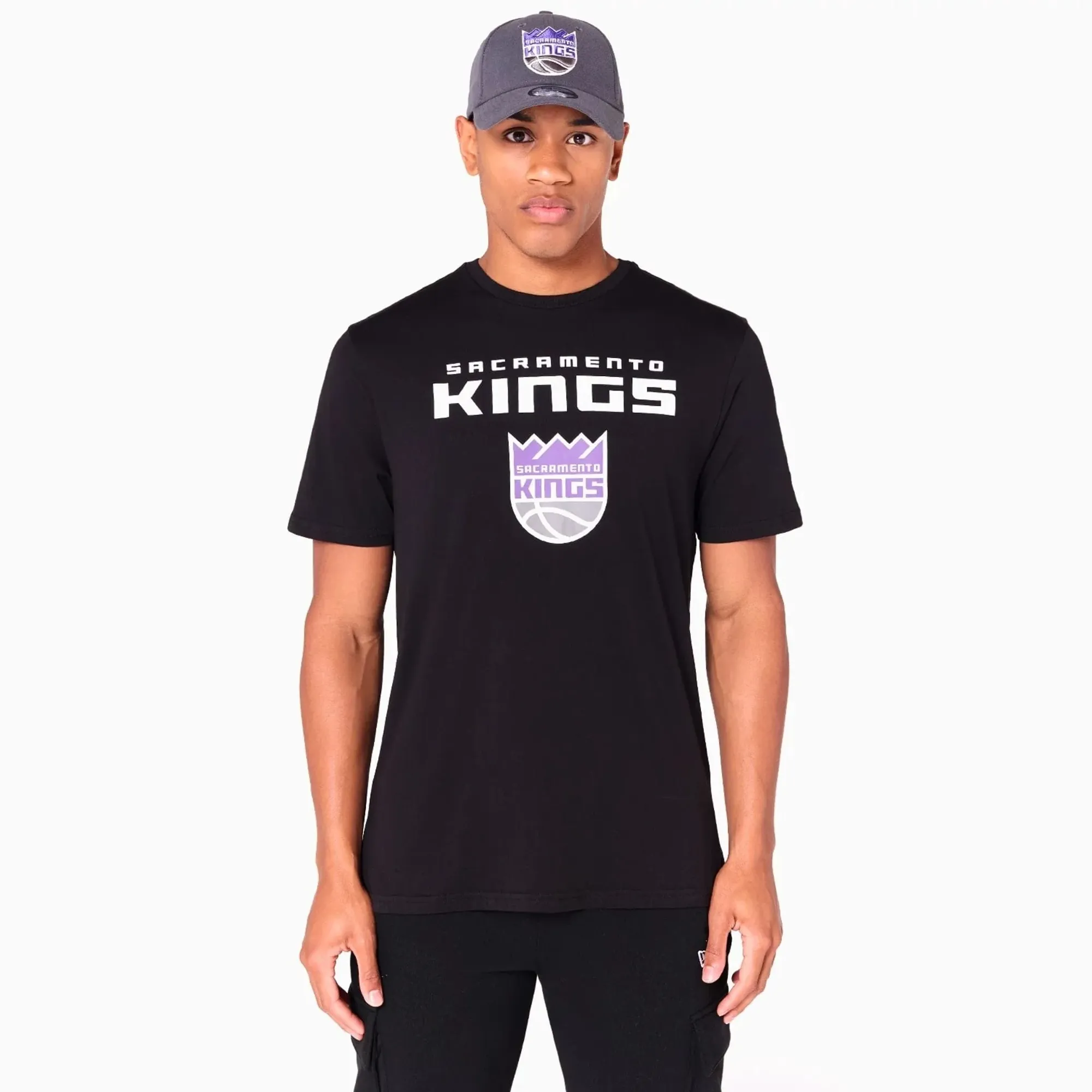 Sacramento Kings NBA Black T-Shirt New Era Cap adult unisex