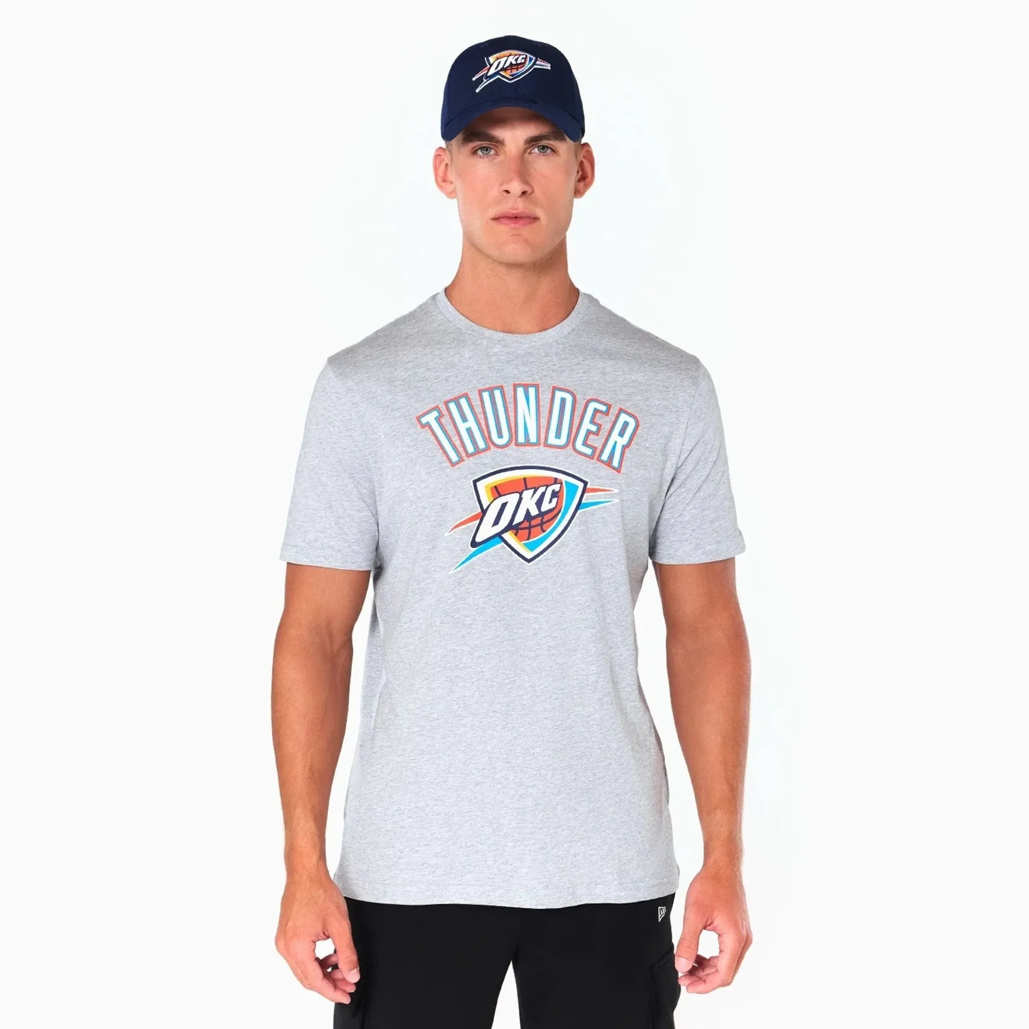 Oklahoma City Thunder NBA Grey T-Shirt New Era Cap adult unisex