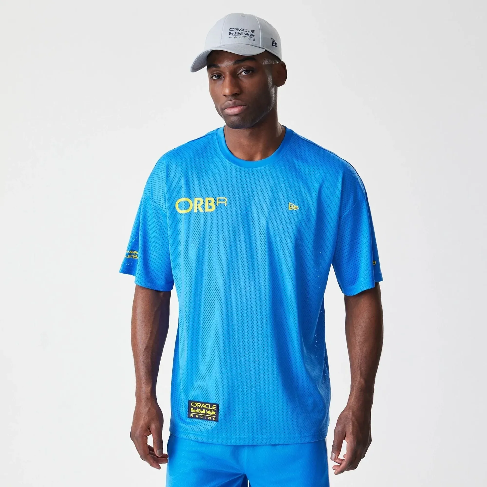 Red Bull Racing Graphic Mesh Blue Oversized T-Shirt New Era Cap adult unisex