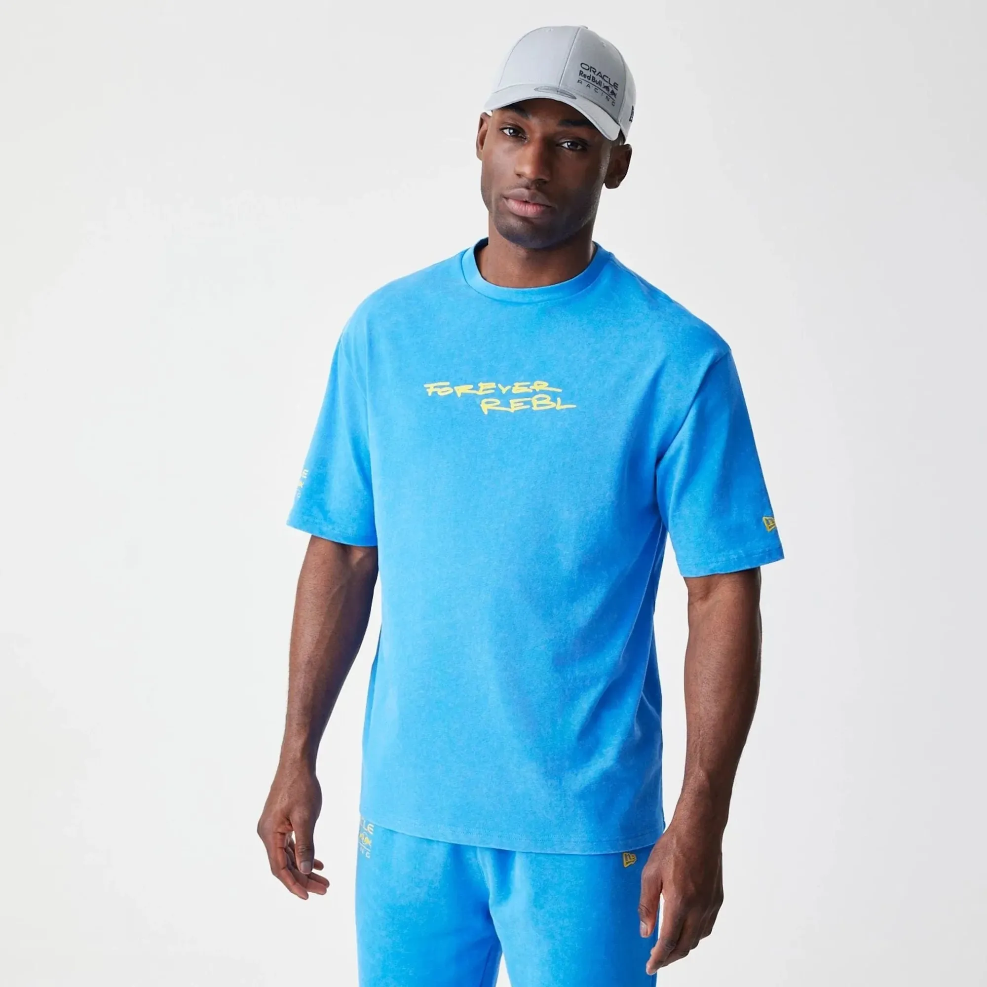 Red Bull Racing Back Graphic Blue Oversized T-Shirt New Era Cap adult unisex