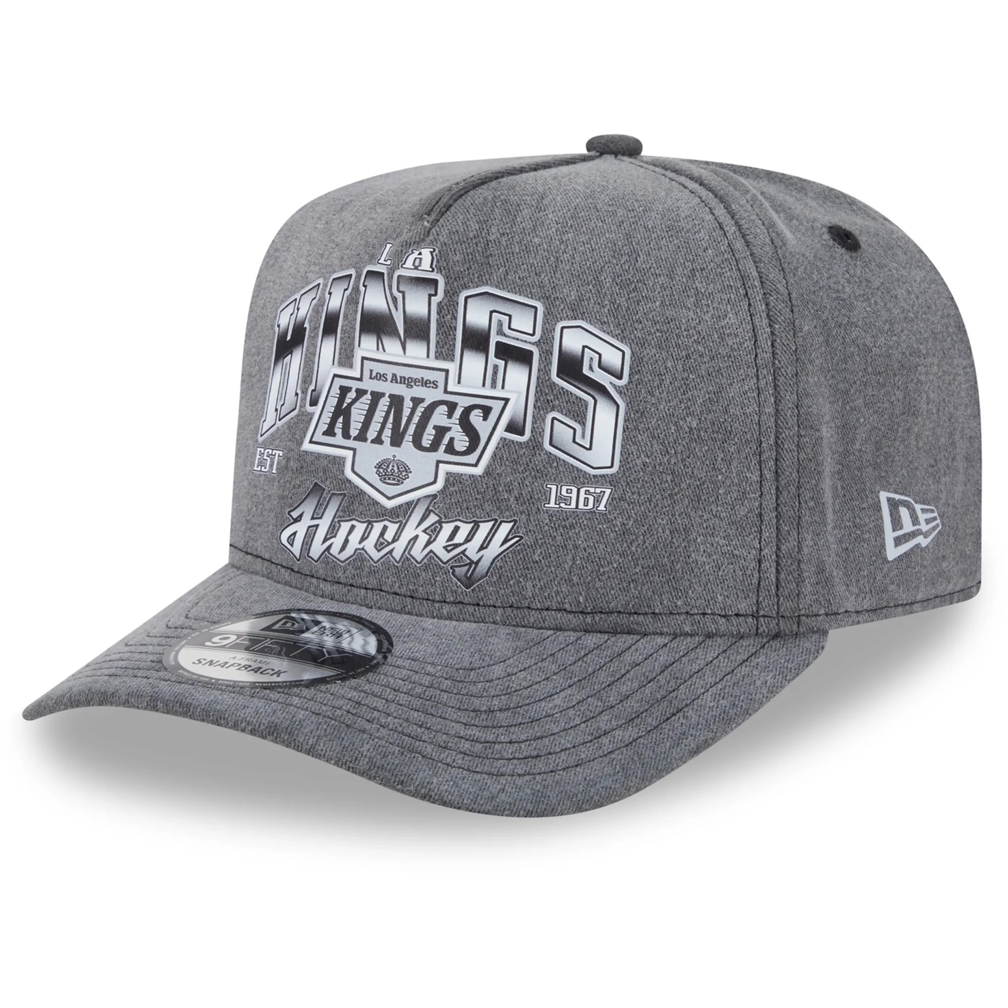 LA Kings NHL Washed Black 9FIFTY A-Frame Adjustable Cap New Era Cap adult unisex