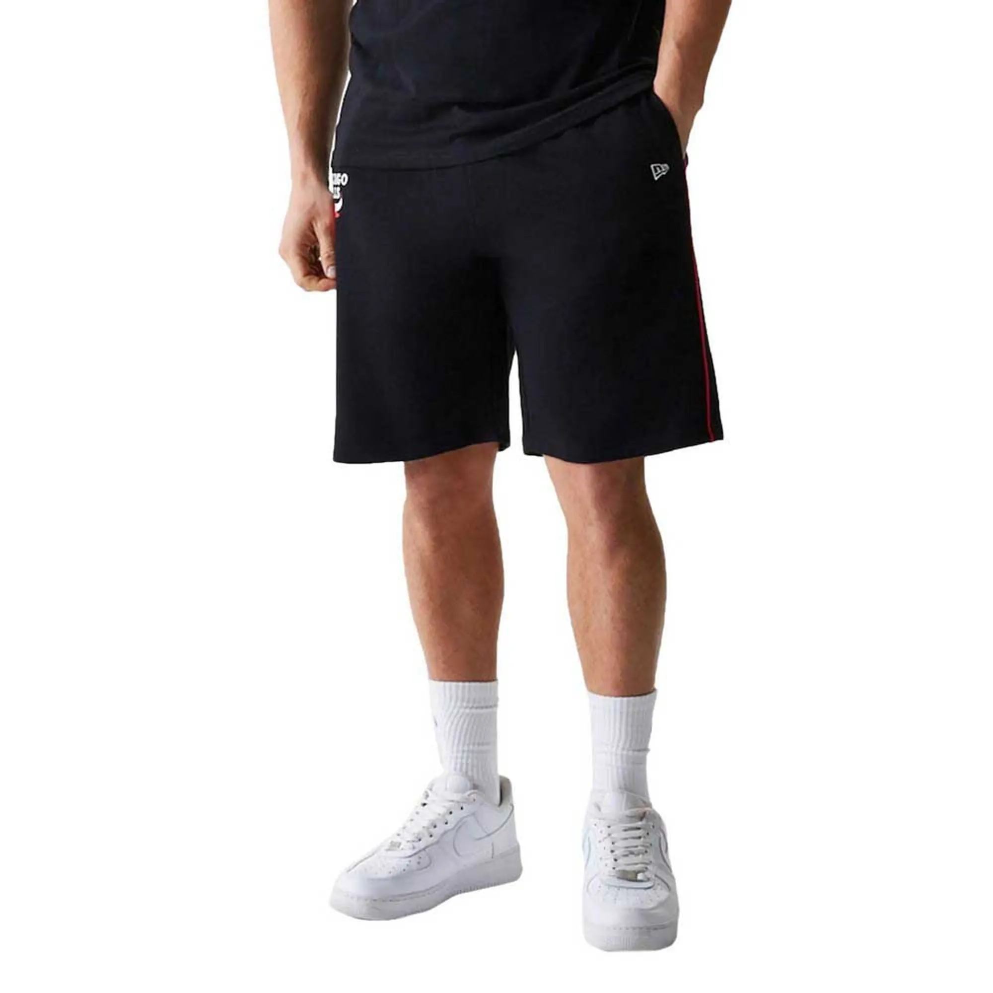 Chicago Bulls NBA Piping Black Shorts New Era Cap adult unisex