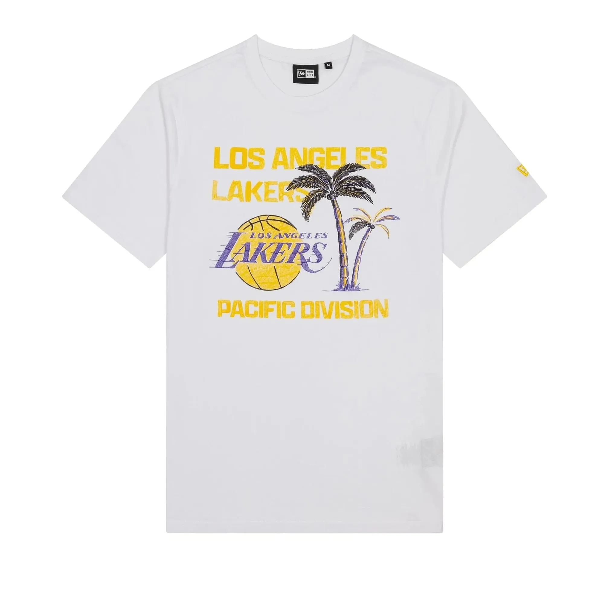LA Lakers NBA Wordmark White T-Shirt New Era Cap adult unisex