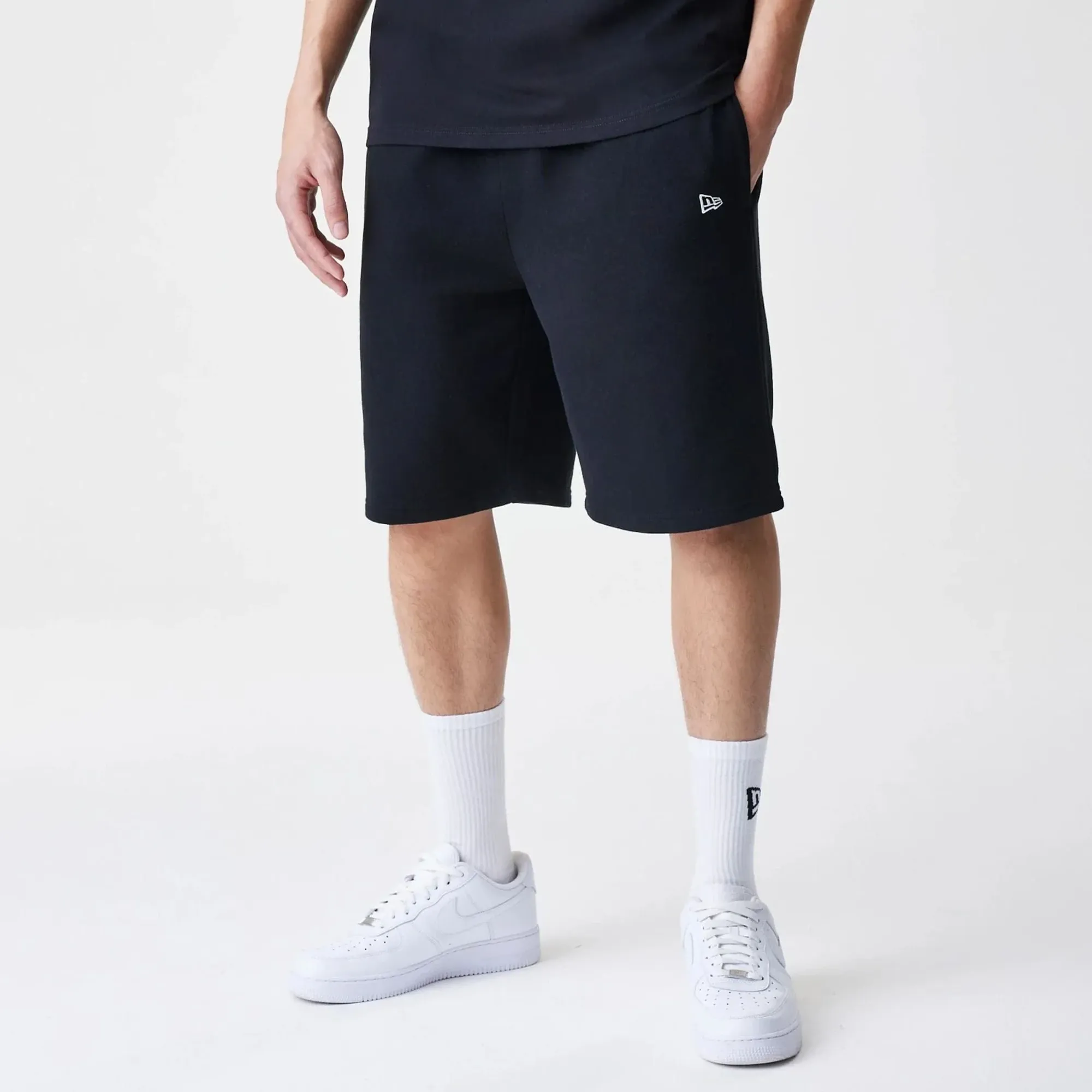New Era Premium Essential Black Oversized Shorts adult unisex