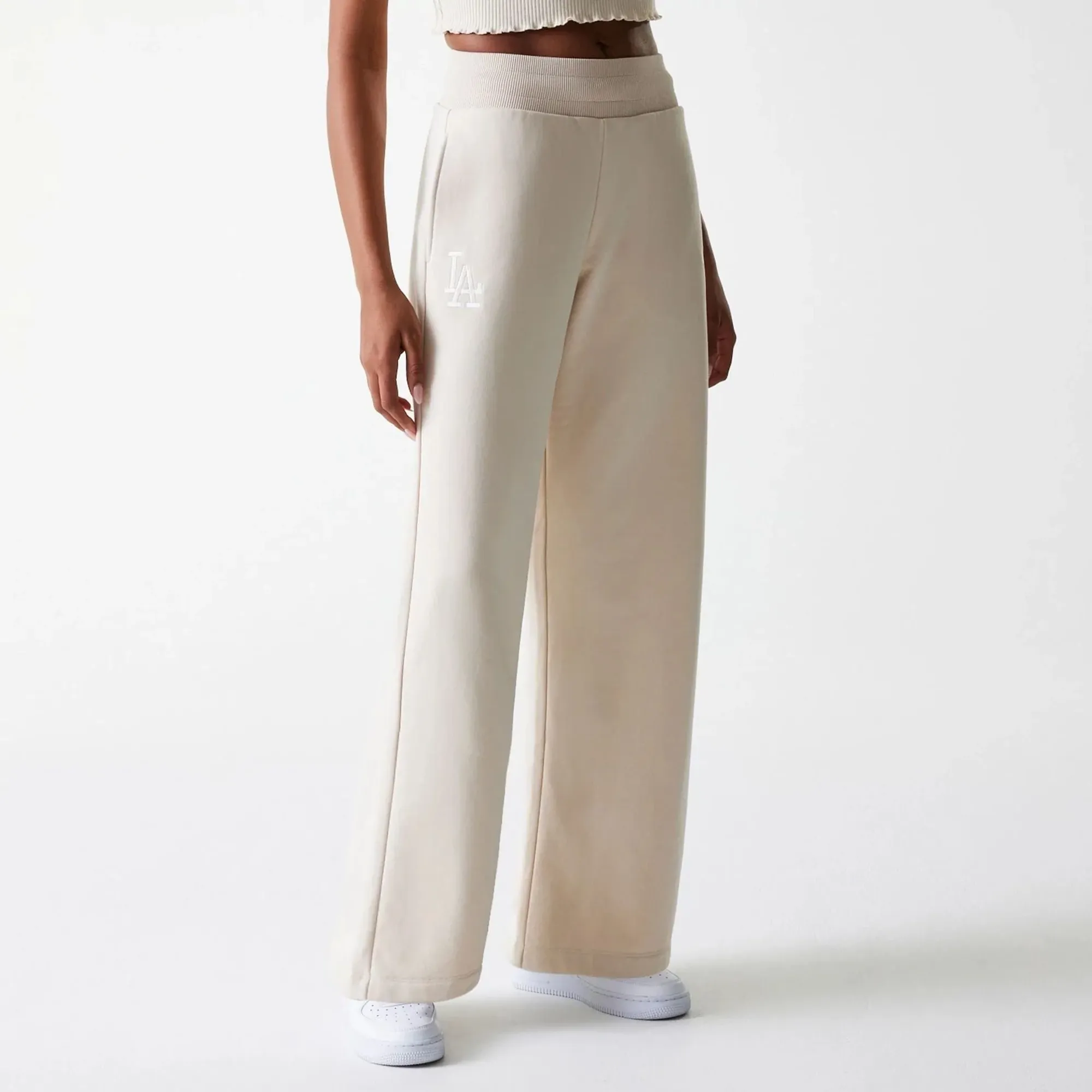 LA Dodgers Womens MLB Tonal Light Beige Straight Leg Joggers New Era Cap adult female