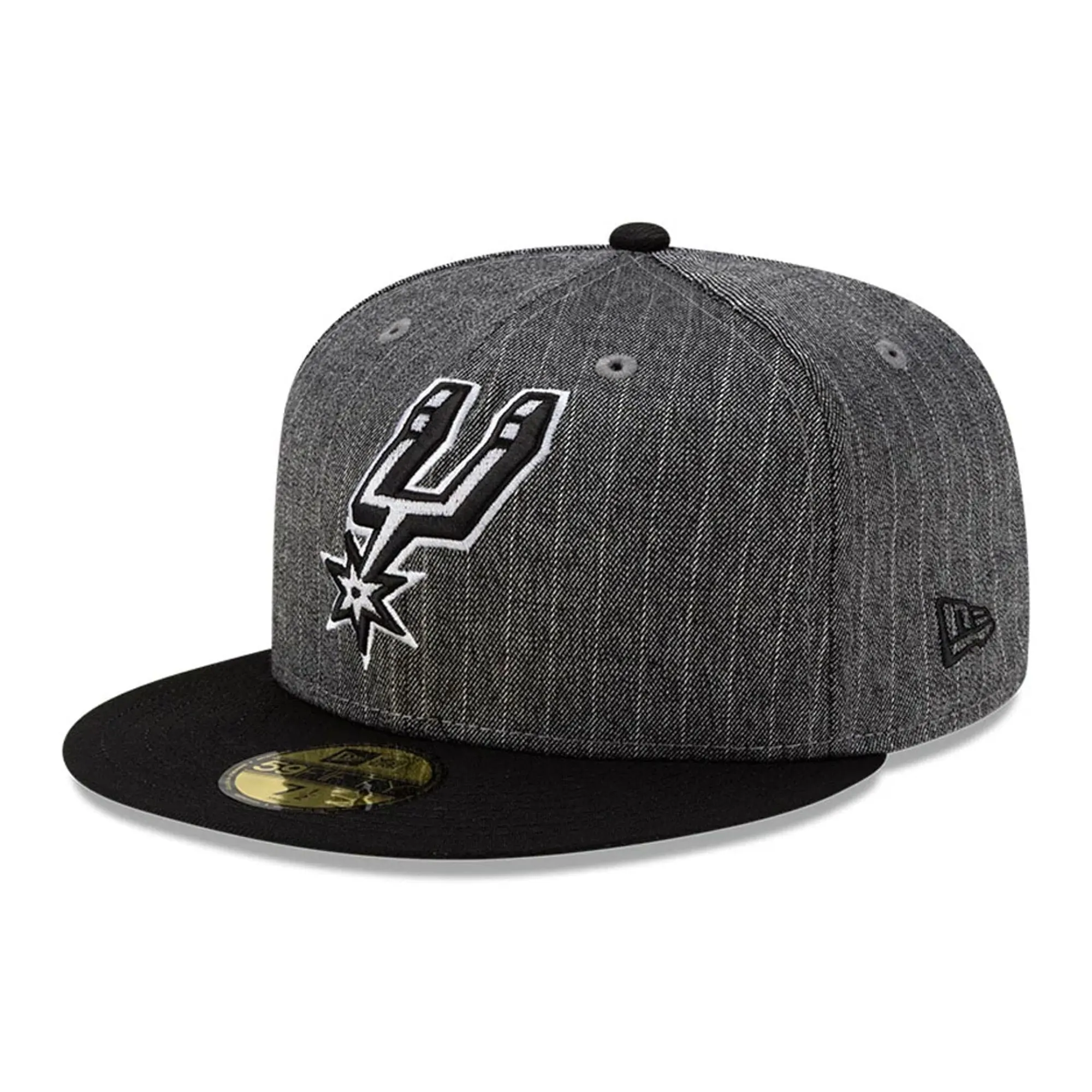 San Antonio Spurs NBA Black Pinstripe 59FIFTY Fitted Cap New Era Cap adult unisex