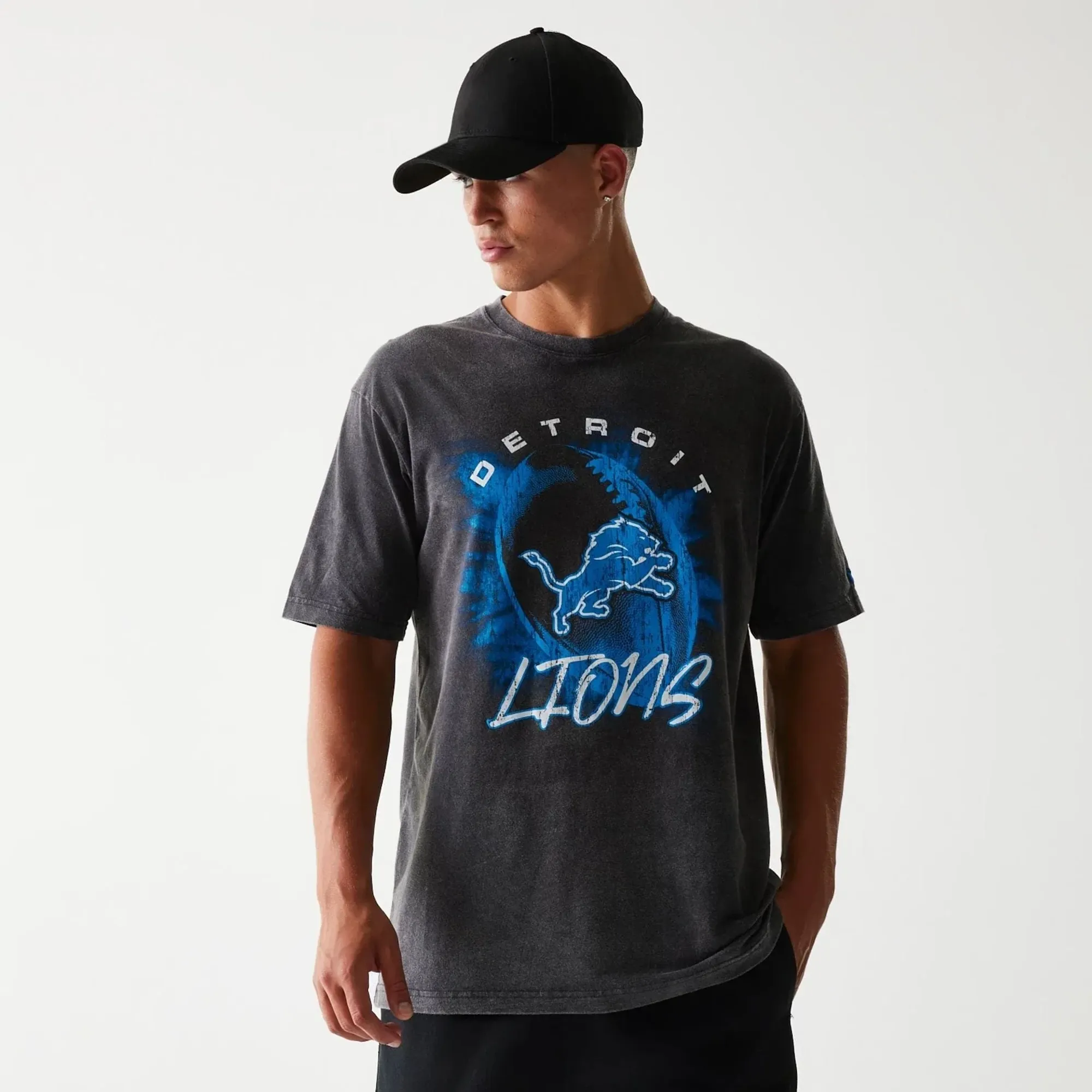 Detroit Lions NFL Sport Night Black T-Shirt New Era Cap adult unisex