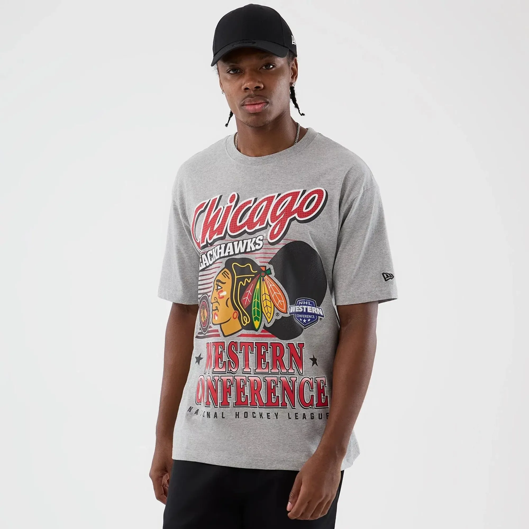 Chicago Blackhawks NHL Sport Classic Grey T-Shirt New Era Cap adult unisex