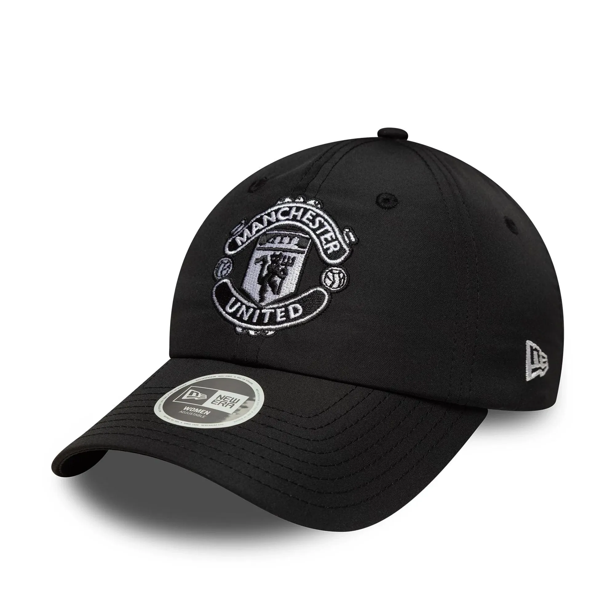 Manchester United FC Womens Core Black Pony Tail Adjustable Cap New Era Cap adult female