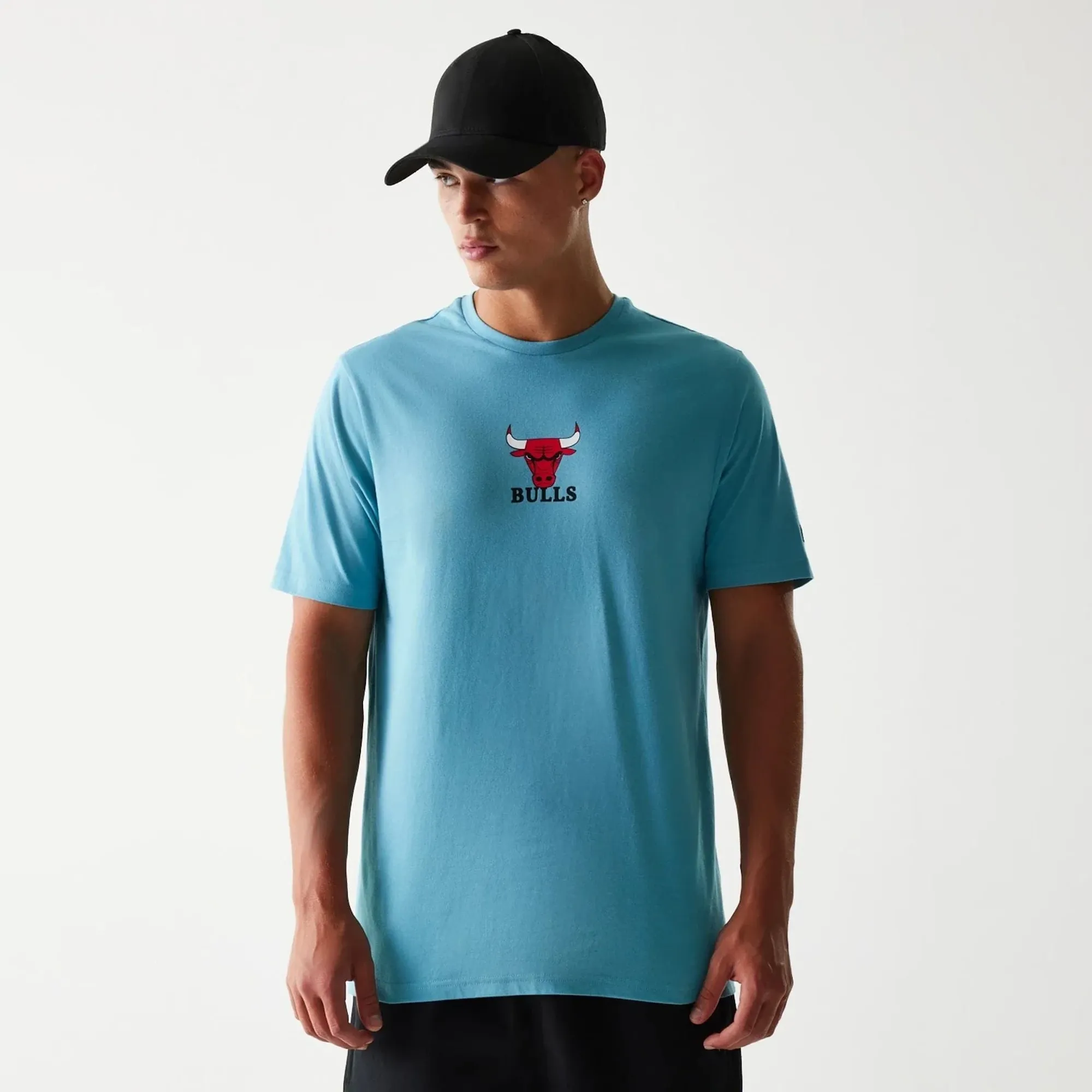 Chicago Bulls NBA Pastel Blue T-Shirt New Era Cap adult unisex