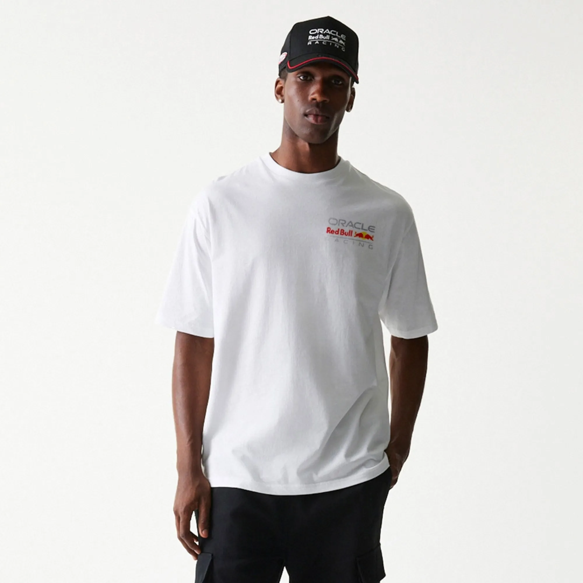 Red Bull Racing White Oversized T-Shirt New Era Cap adult unisex