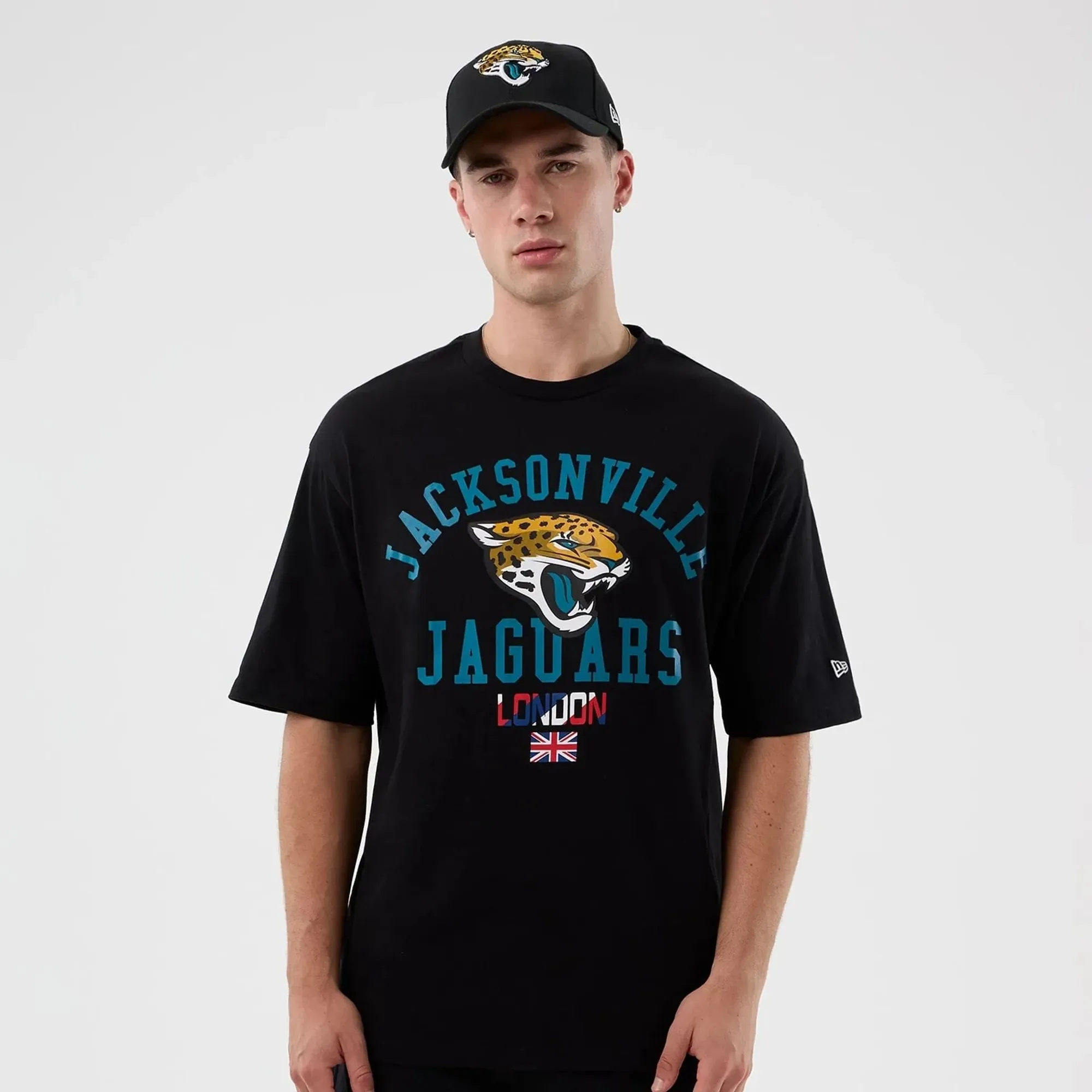 Jacksonville Jaguars NFL International Series Games Black Oversized T-Shirt New Era Cap adult unisex