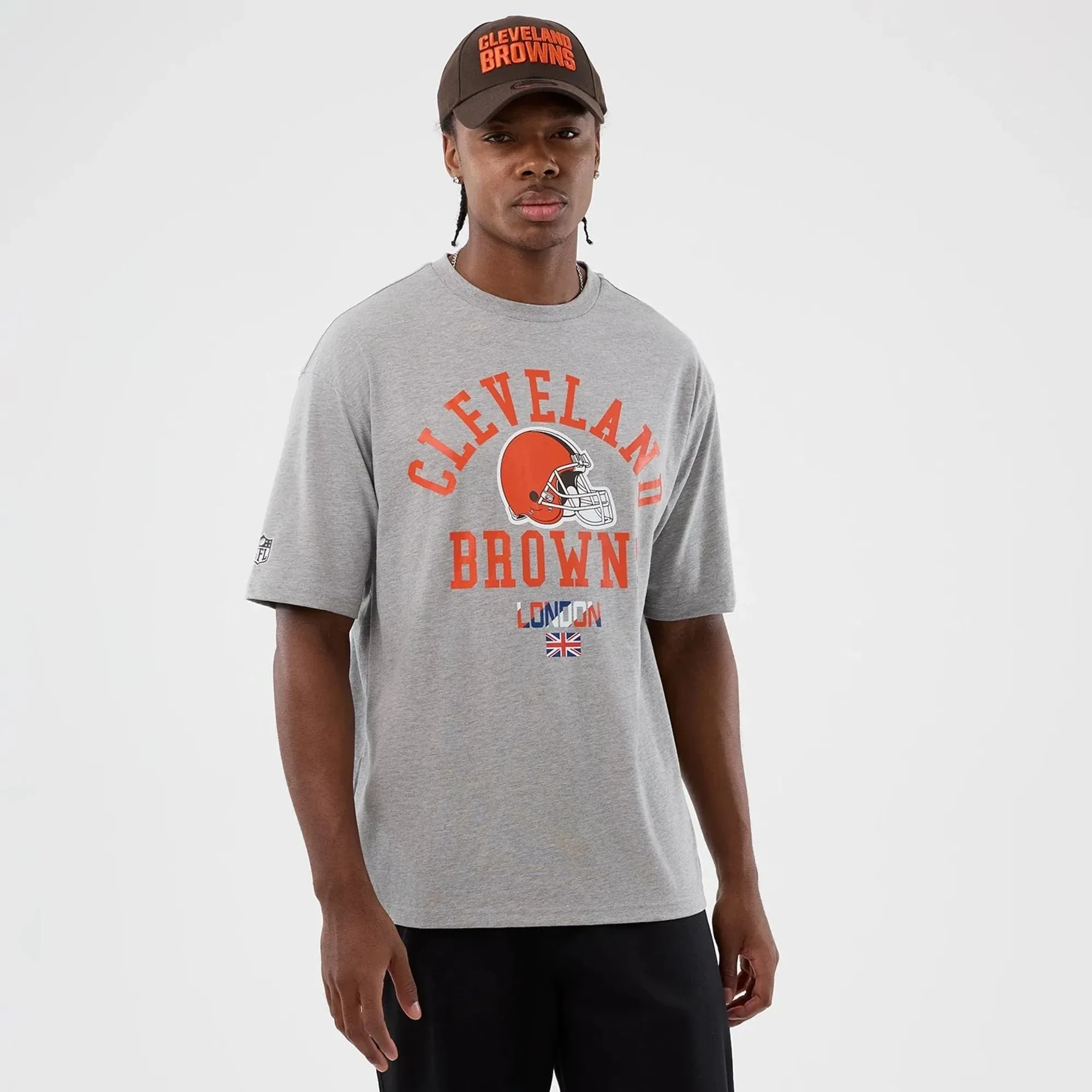 Cleveland Browns NFL International Series Games Grey Oversized T-Shirt New Era Cap adult unisex