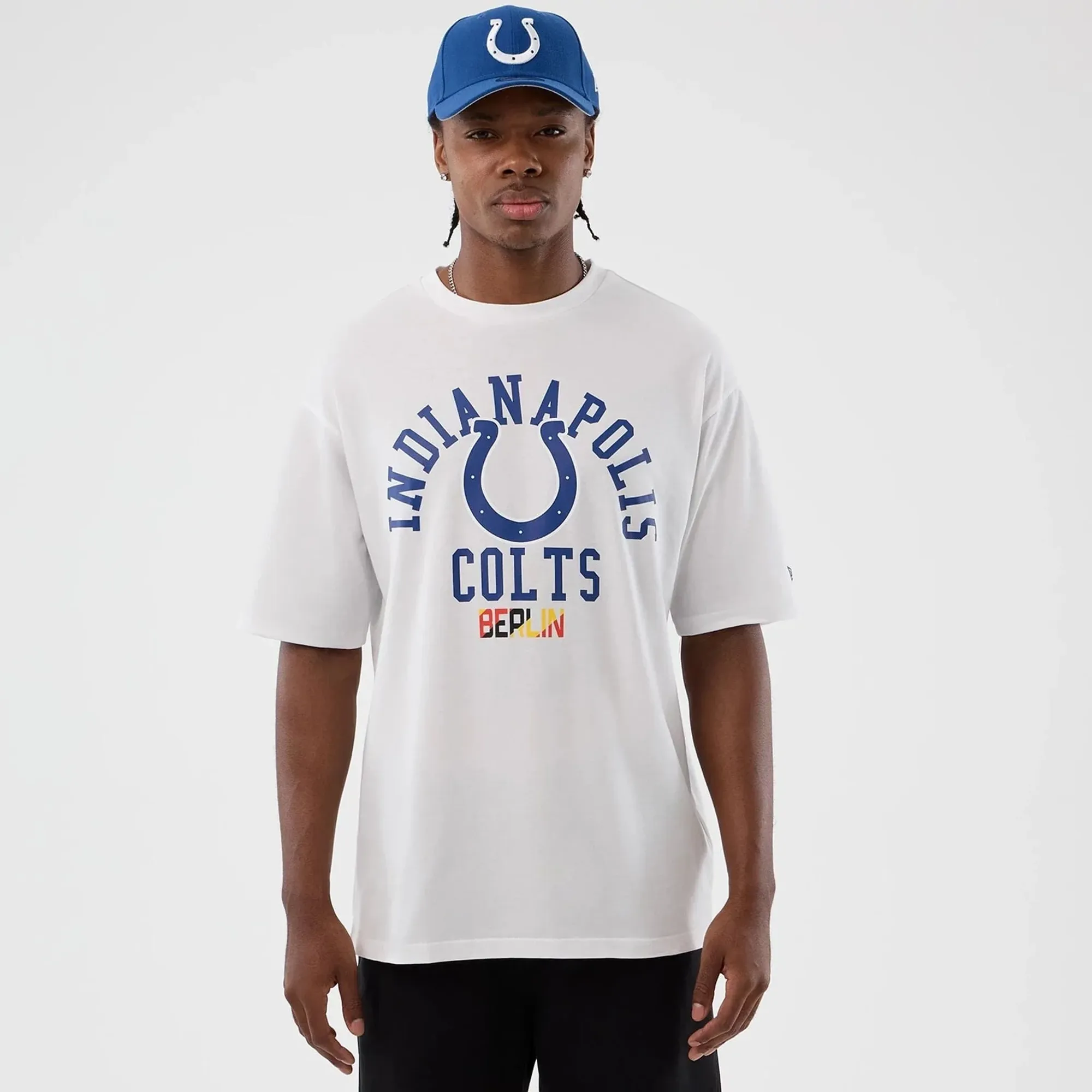 Indianapolis Colts NFL International Series Games White Oversized T-Shirt New Era Cap adult unisex