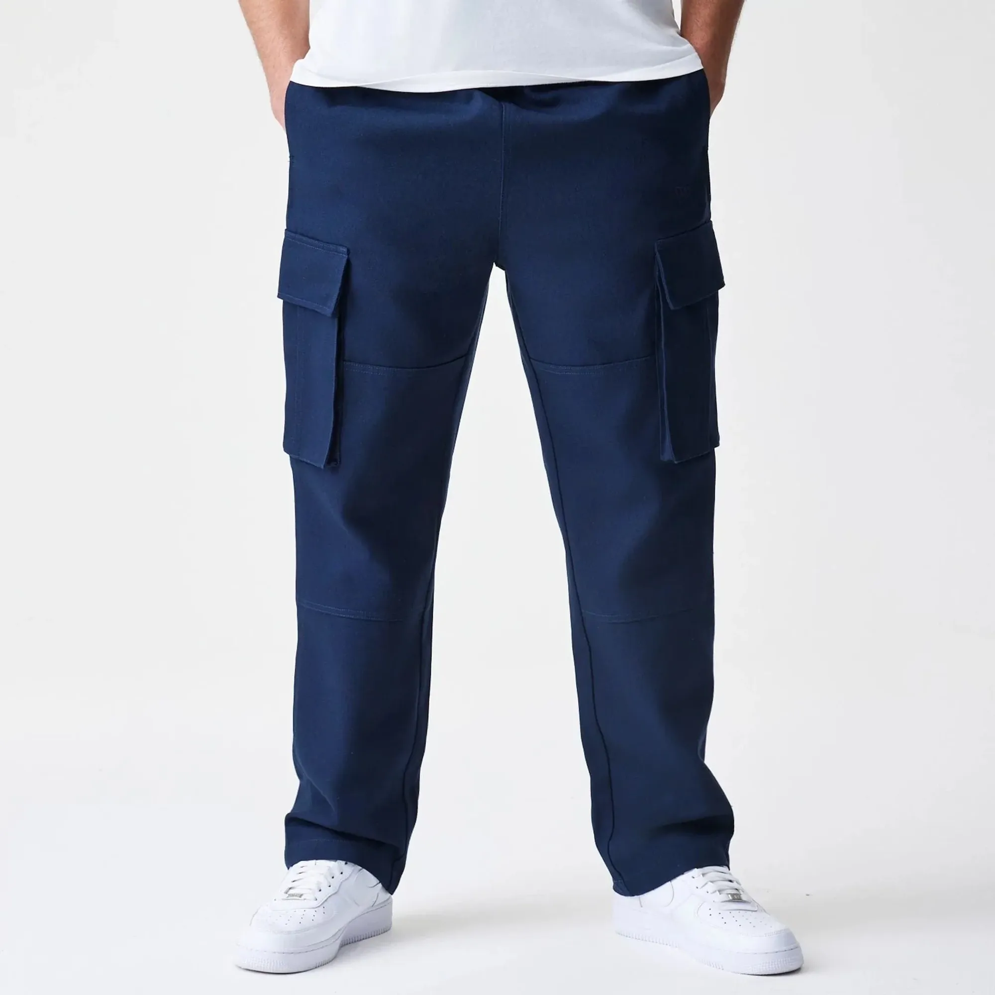 New Era Navy Straight Leg Cargo Trousers adult unisex