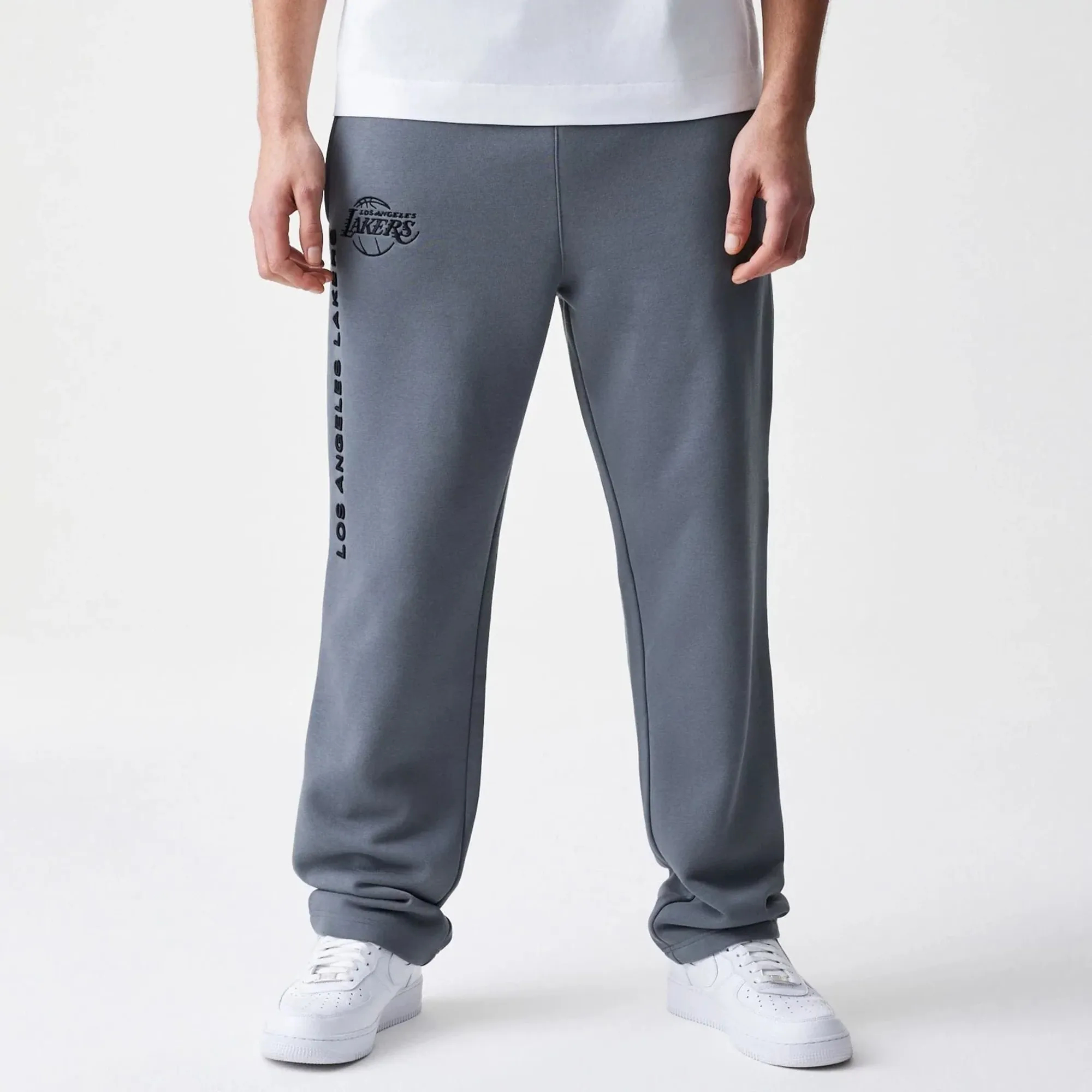 LA Lakers NBA Linear Dark Grey Straight Leg Joggers New Era Cap adult unisex