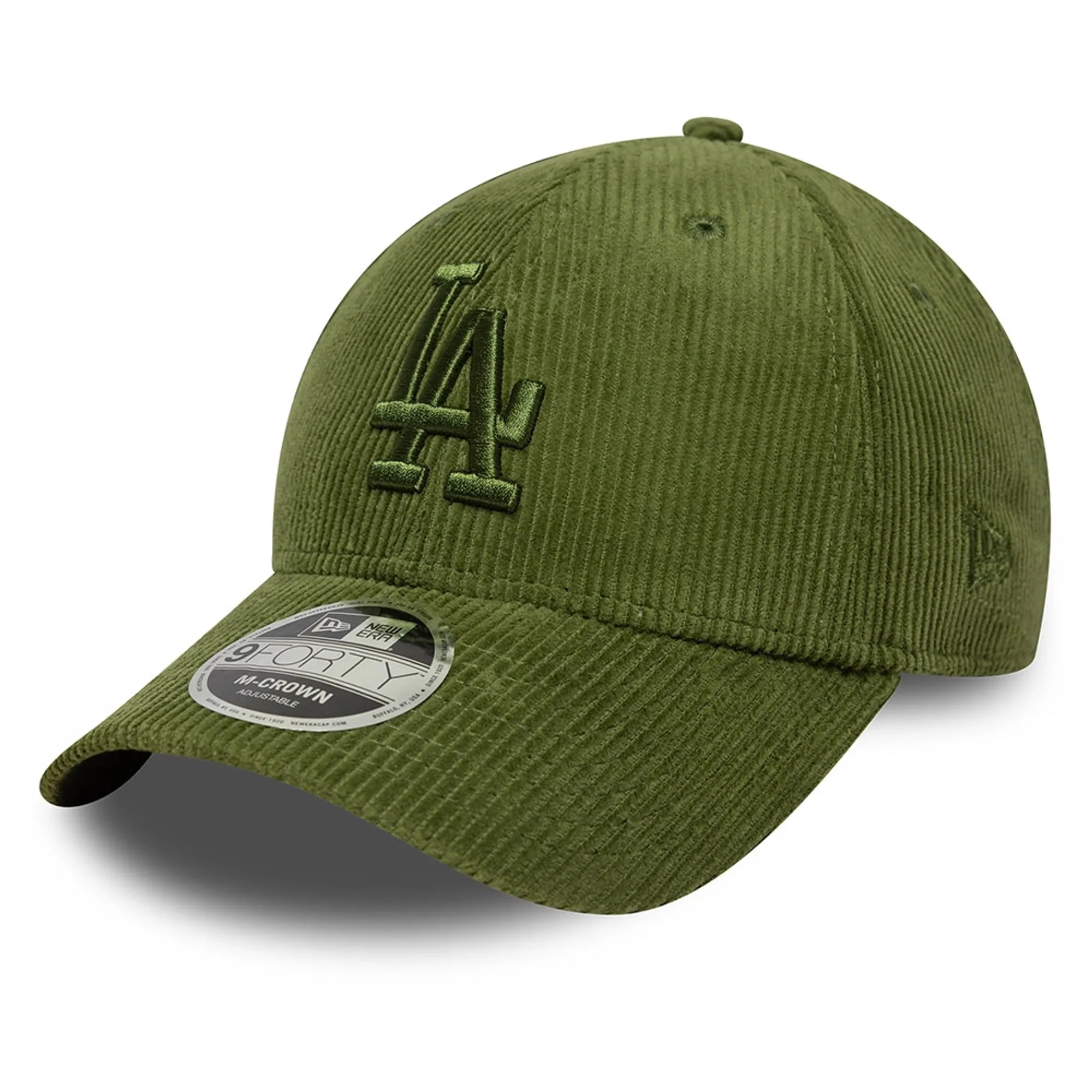 LA Dodgers MLB Cord Dark Green 9FORTY M-Crown Adjustable Cap New Era Cap adult unisex